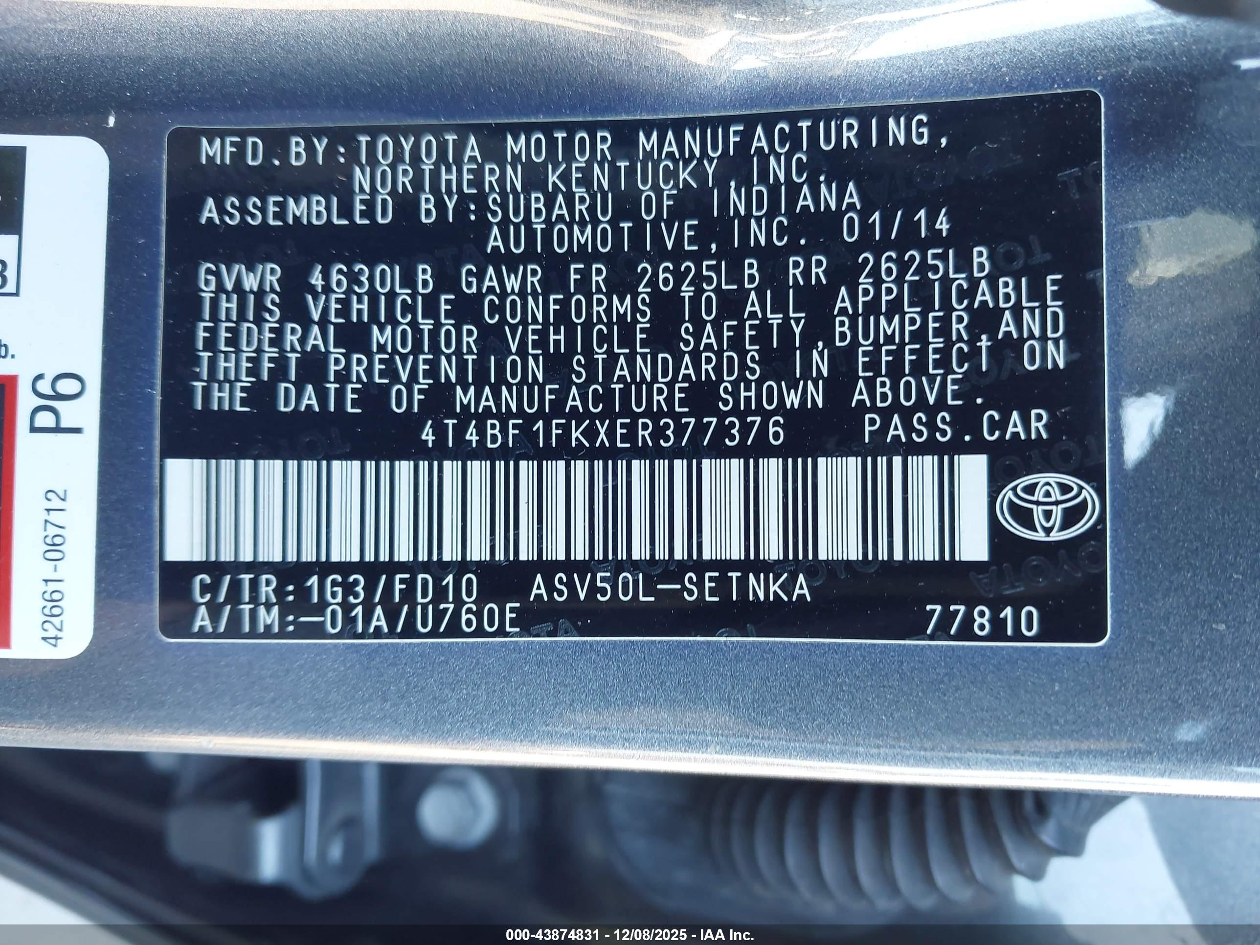 TOYOTA CAMRY image 9
