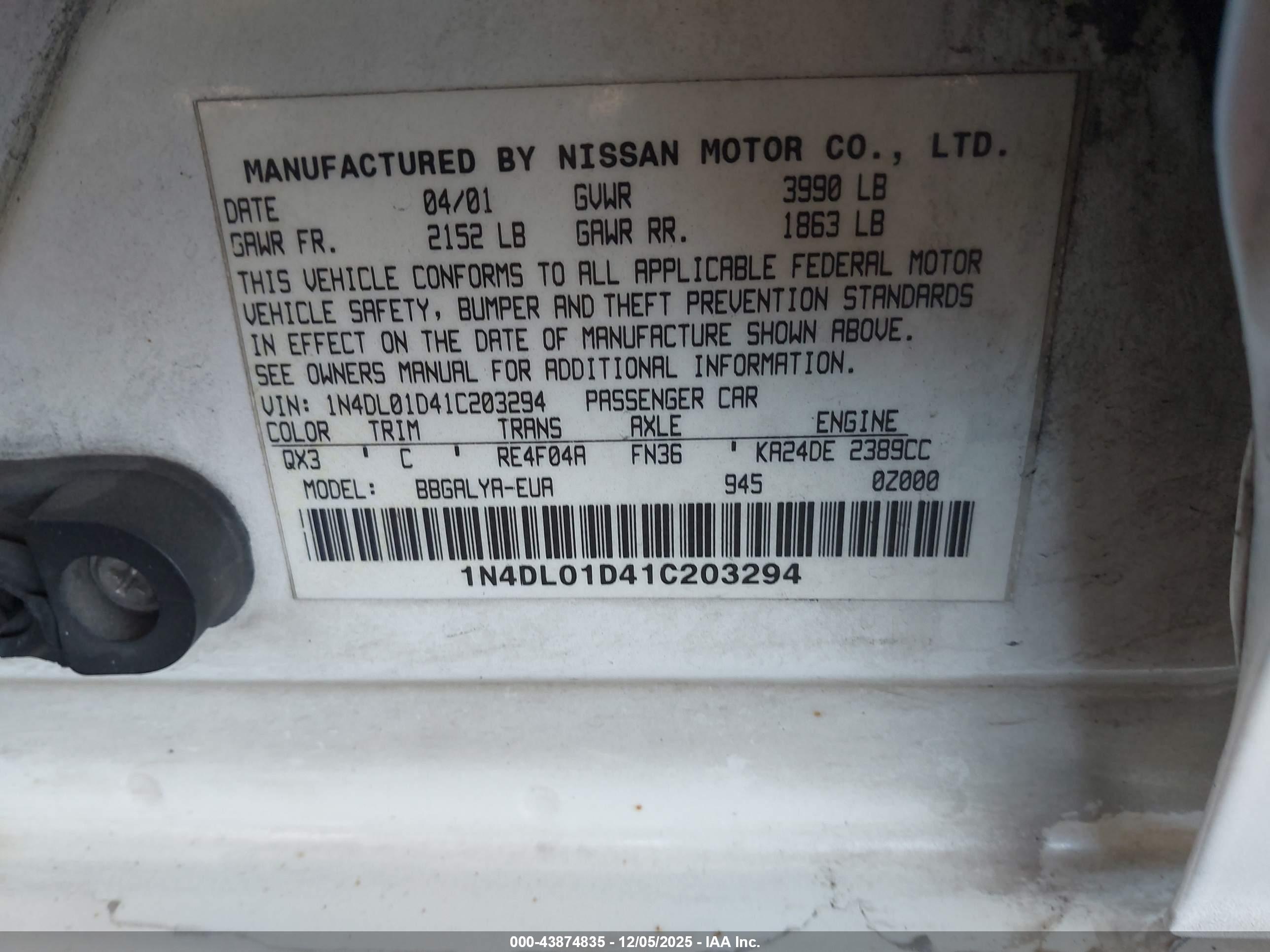 NISSAN ALTIMA image 9