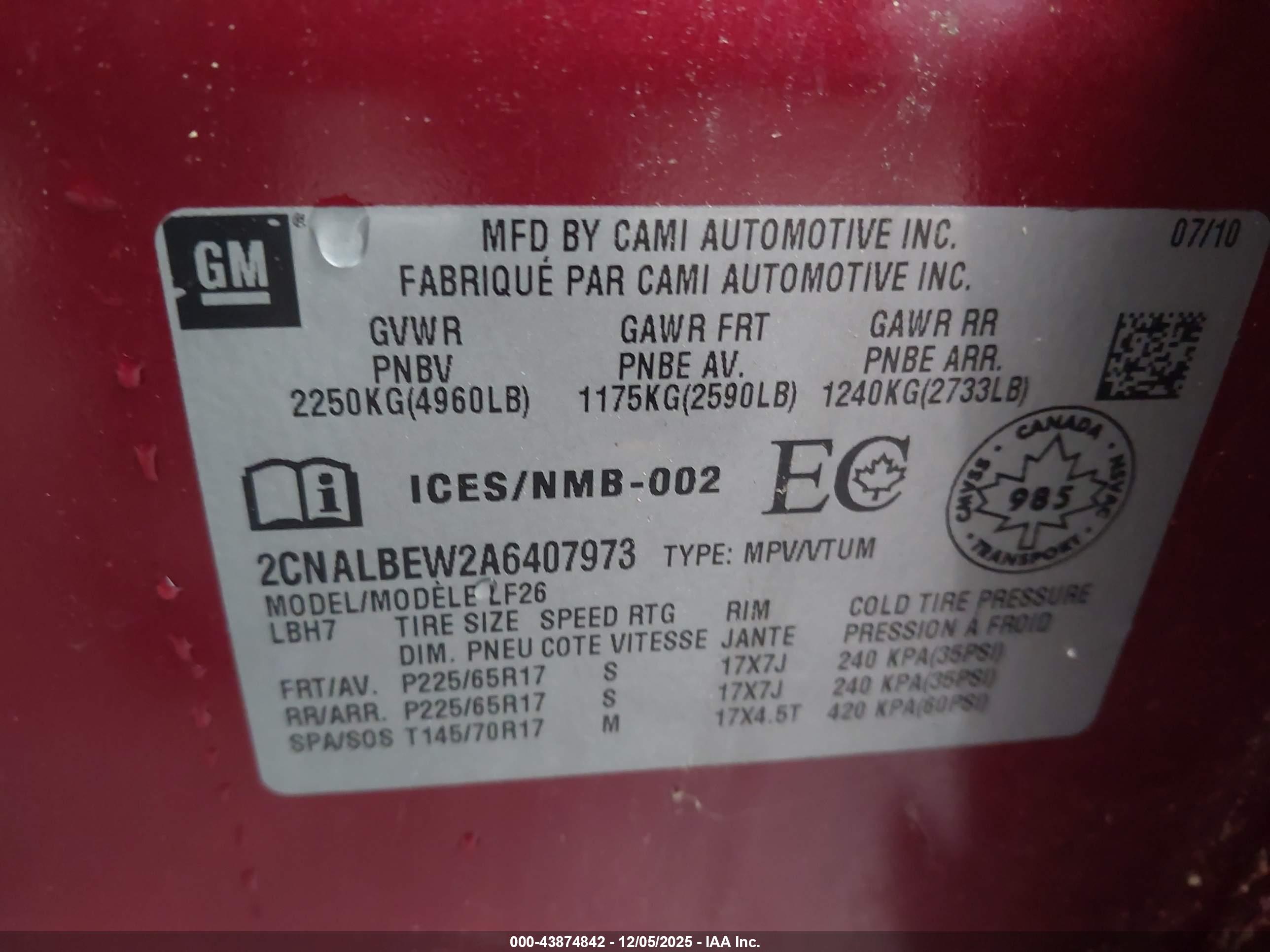 CHEVROLET EQUINOX image 9
