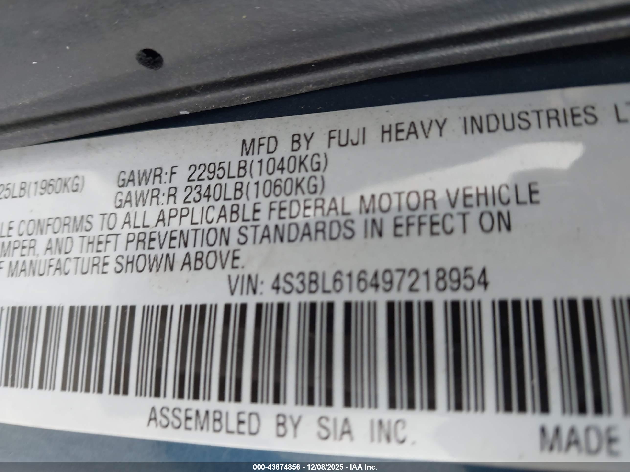 SUBARU LEGACY image 9