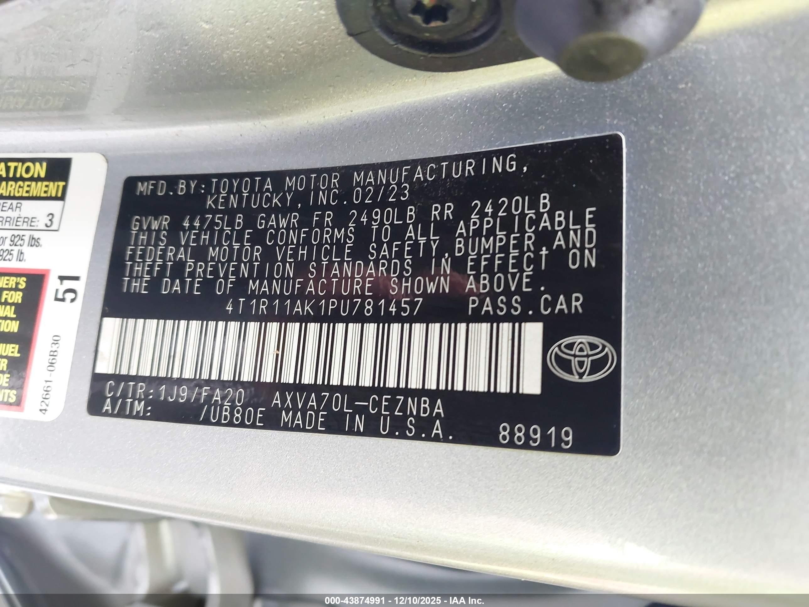 TOYOTA CAMRY image 9