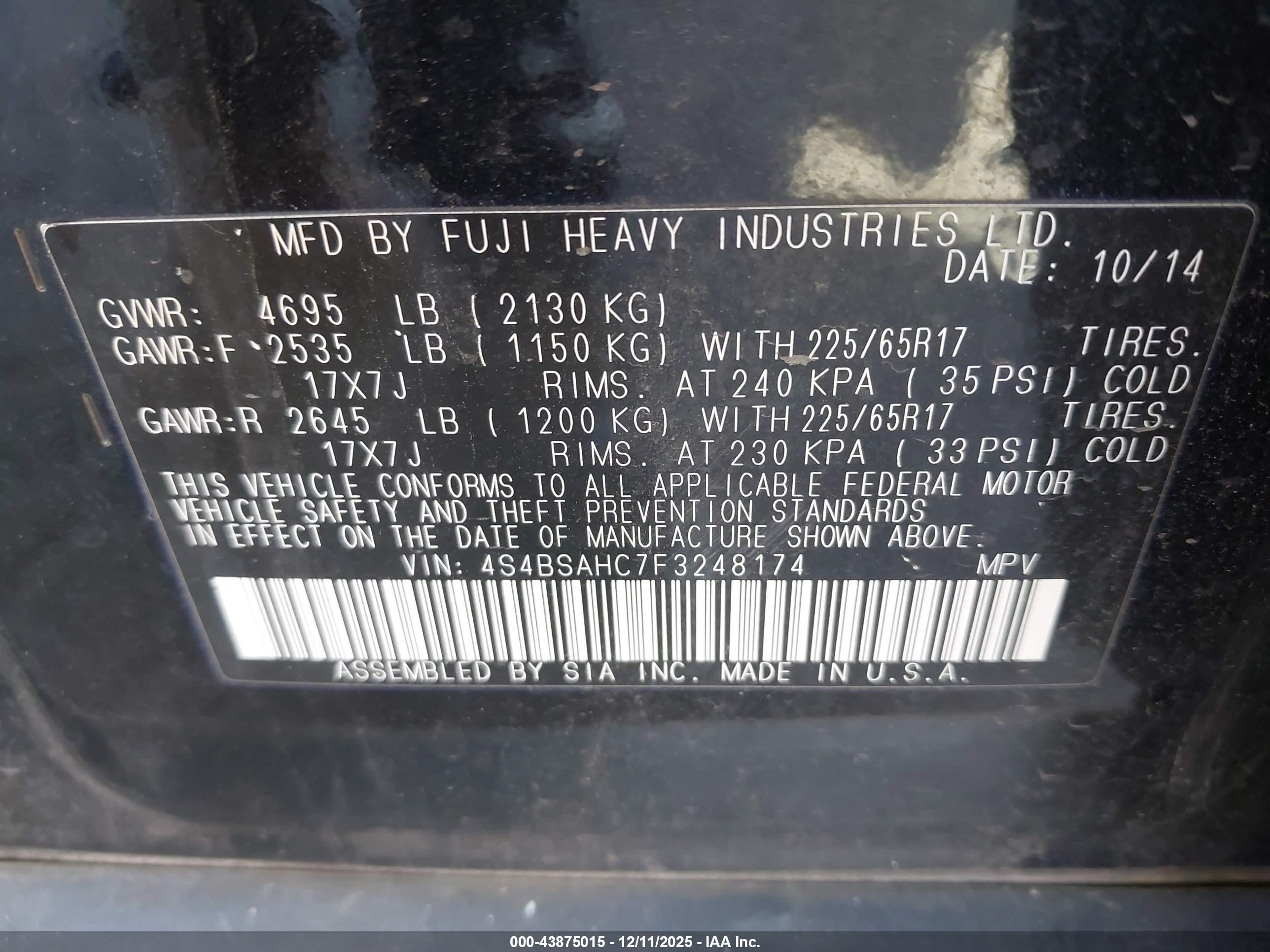 SUBARU OUTBACK image 9