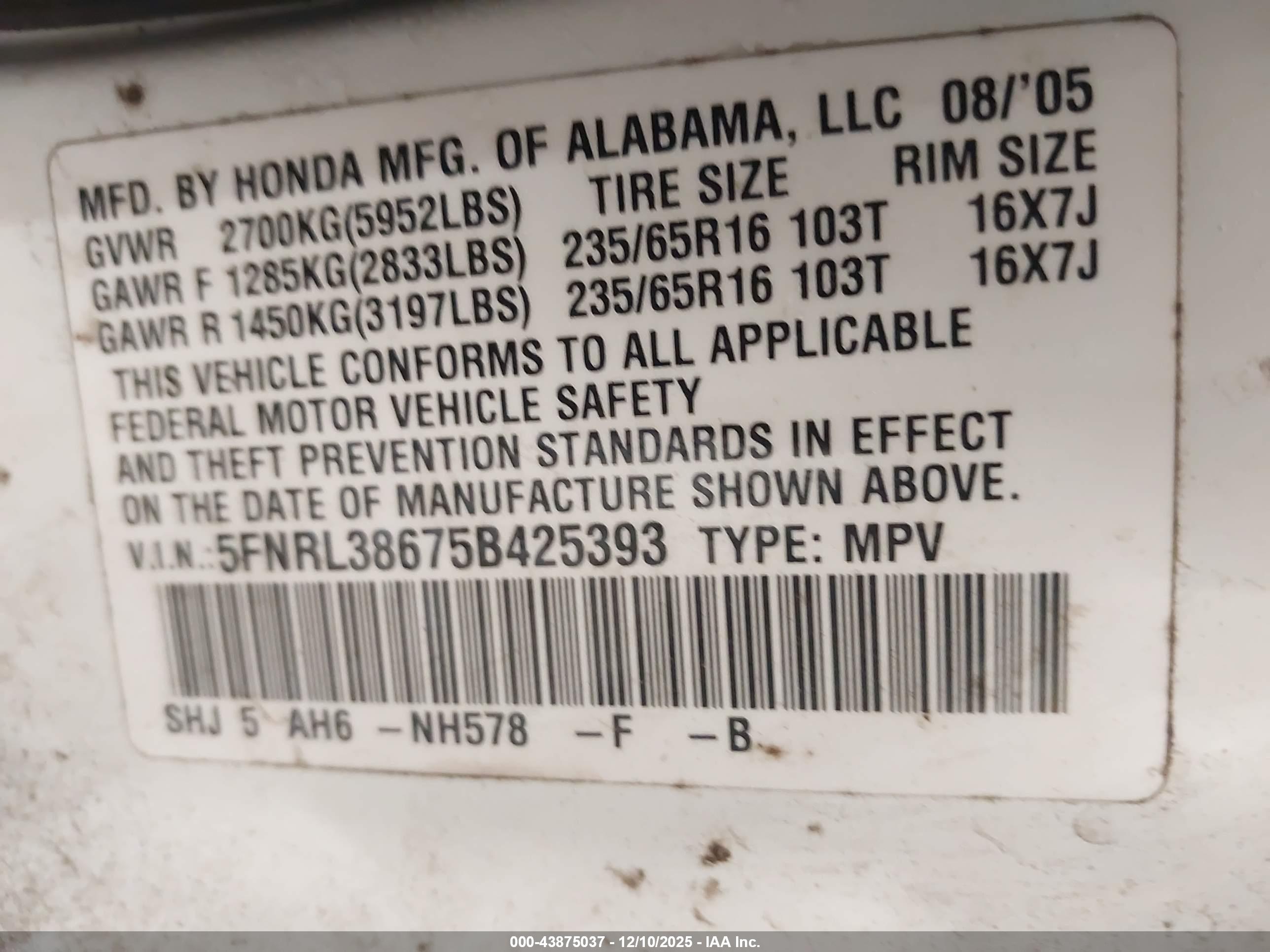 HONDA ODYSSEY image 9
