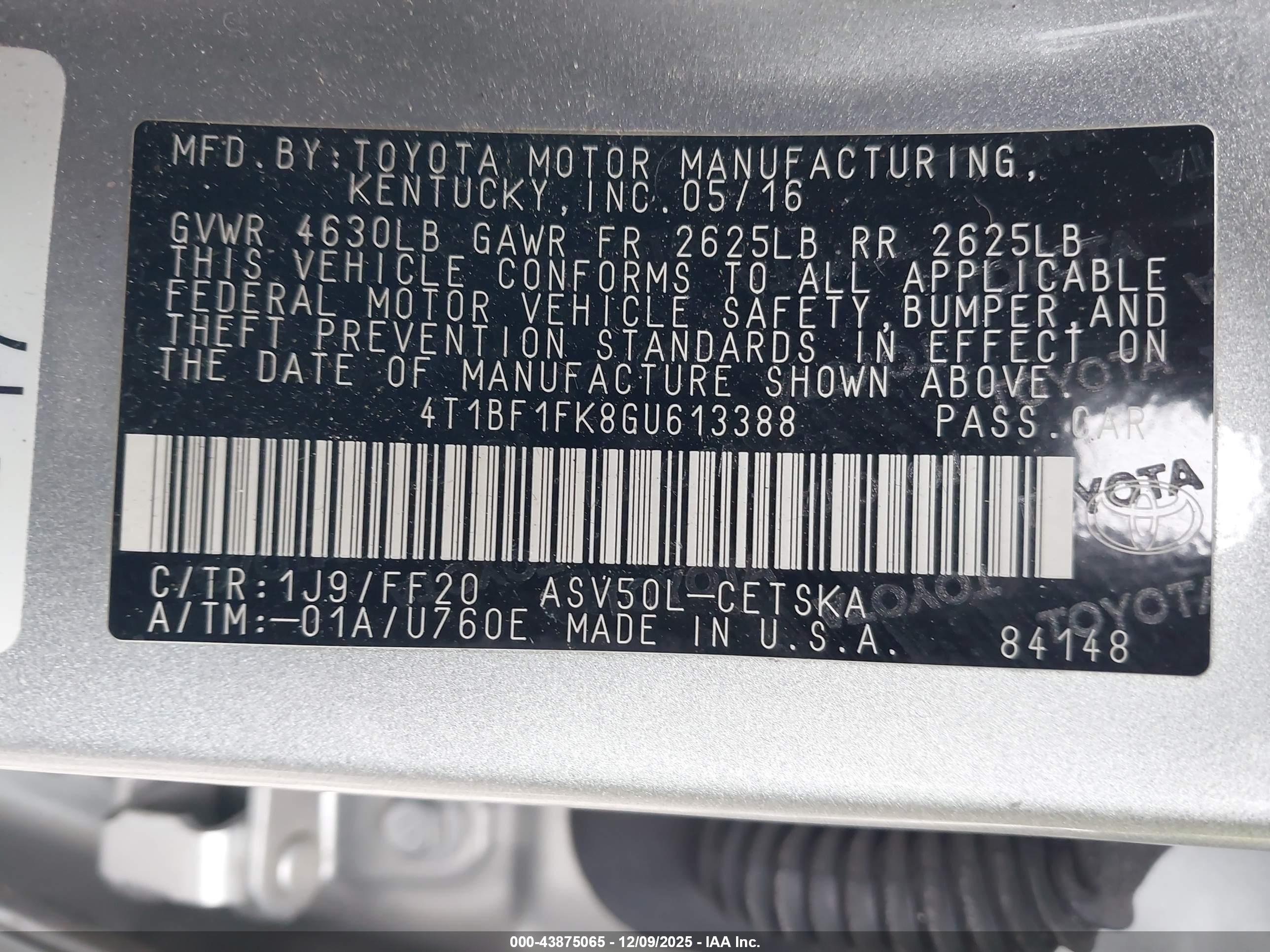 TOYOTA CAMRY image 9
