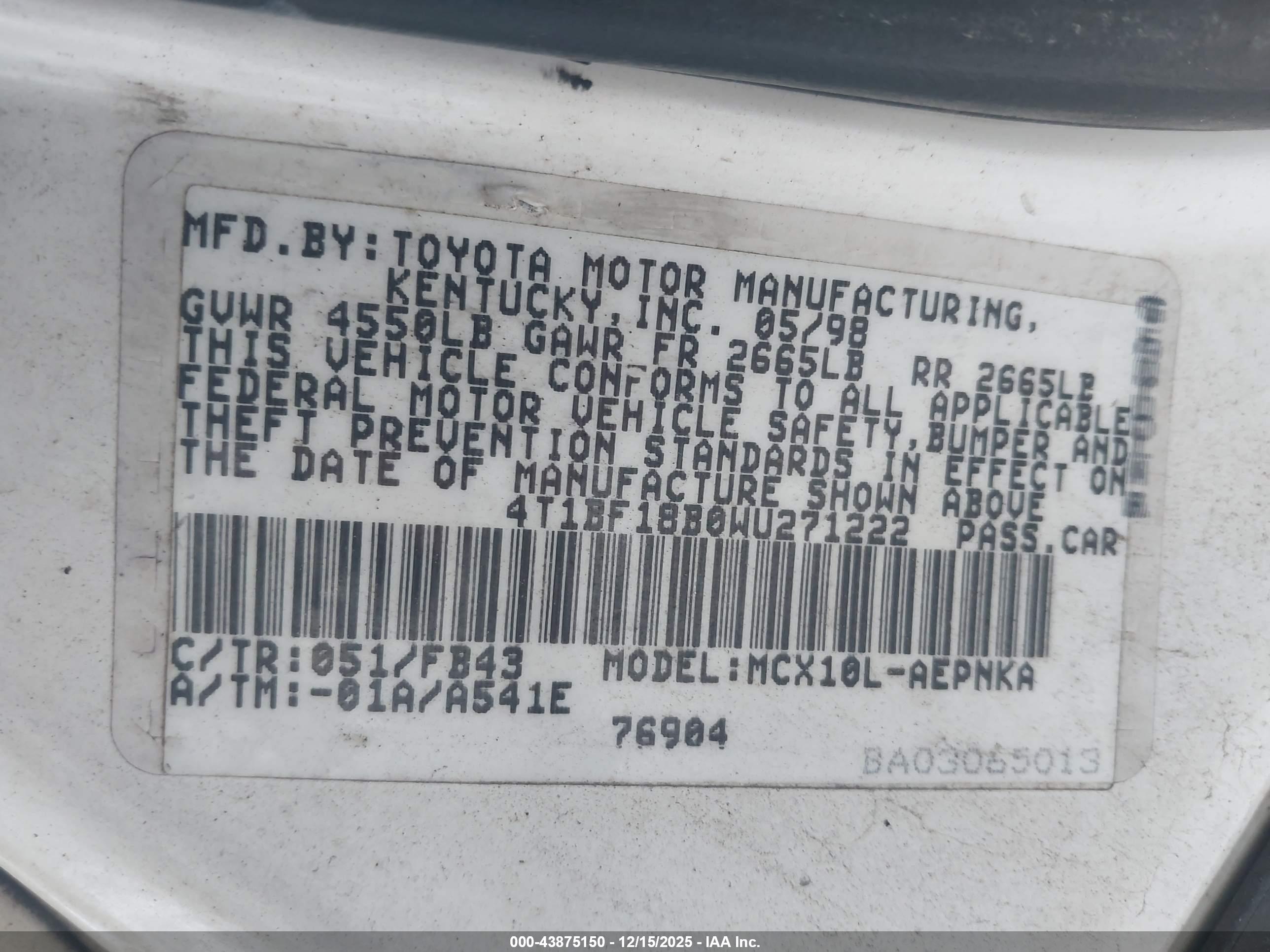 TOYOTA AVALON image 9