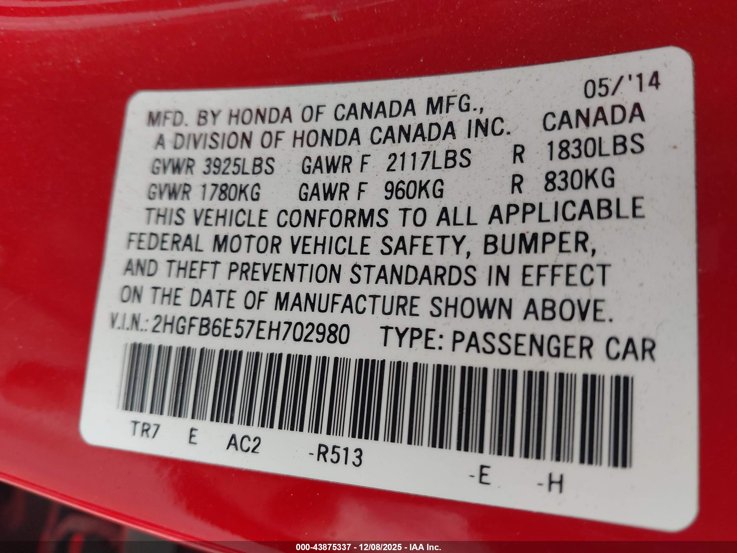 HONDA CIVIC image 9