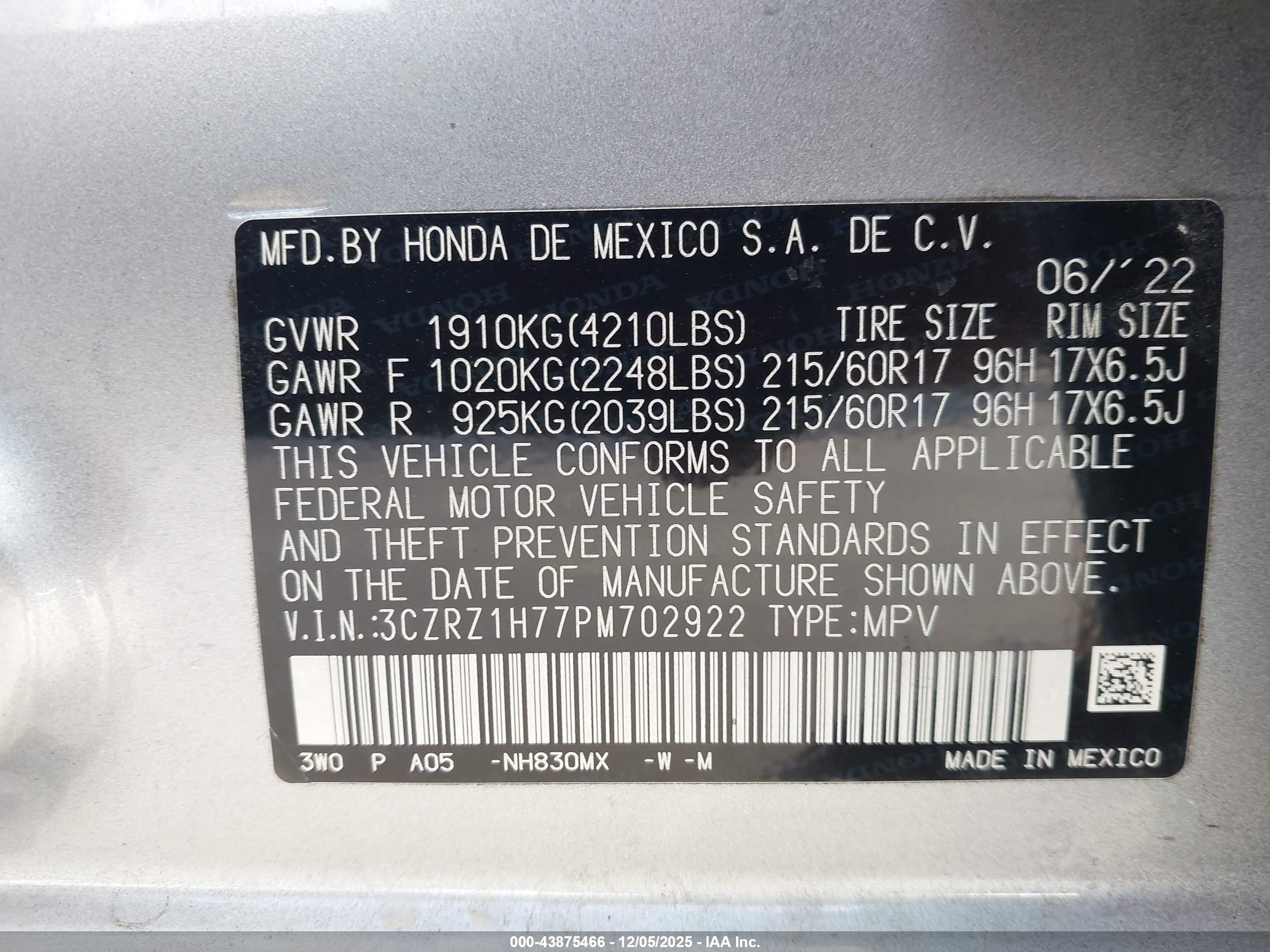 HONDA HR-V image 9
