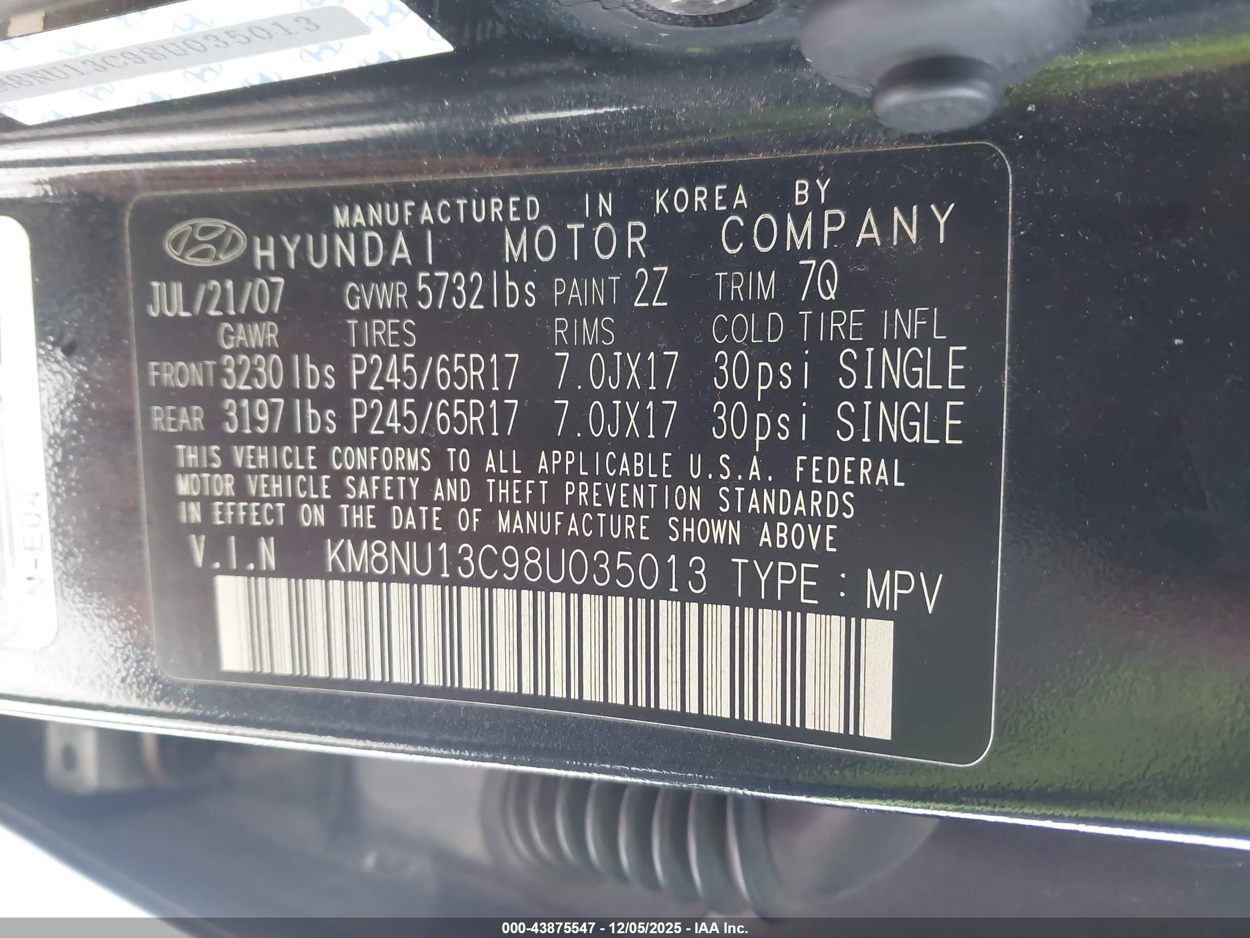 HYUNDAI VERACRUZ image 9