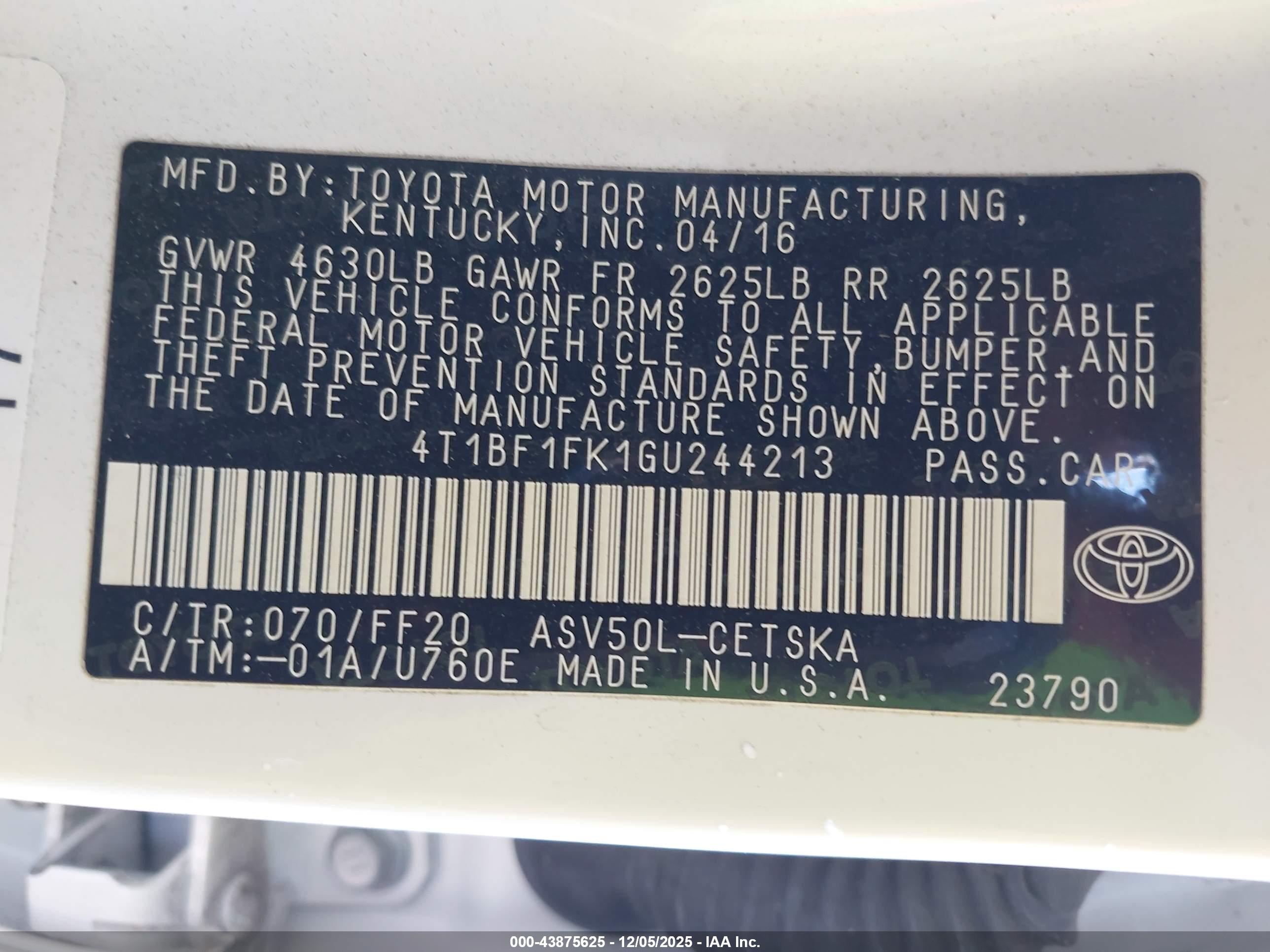 TOYOTA CAMRY image 9