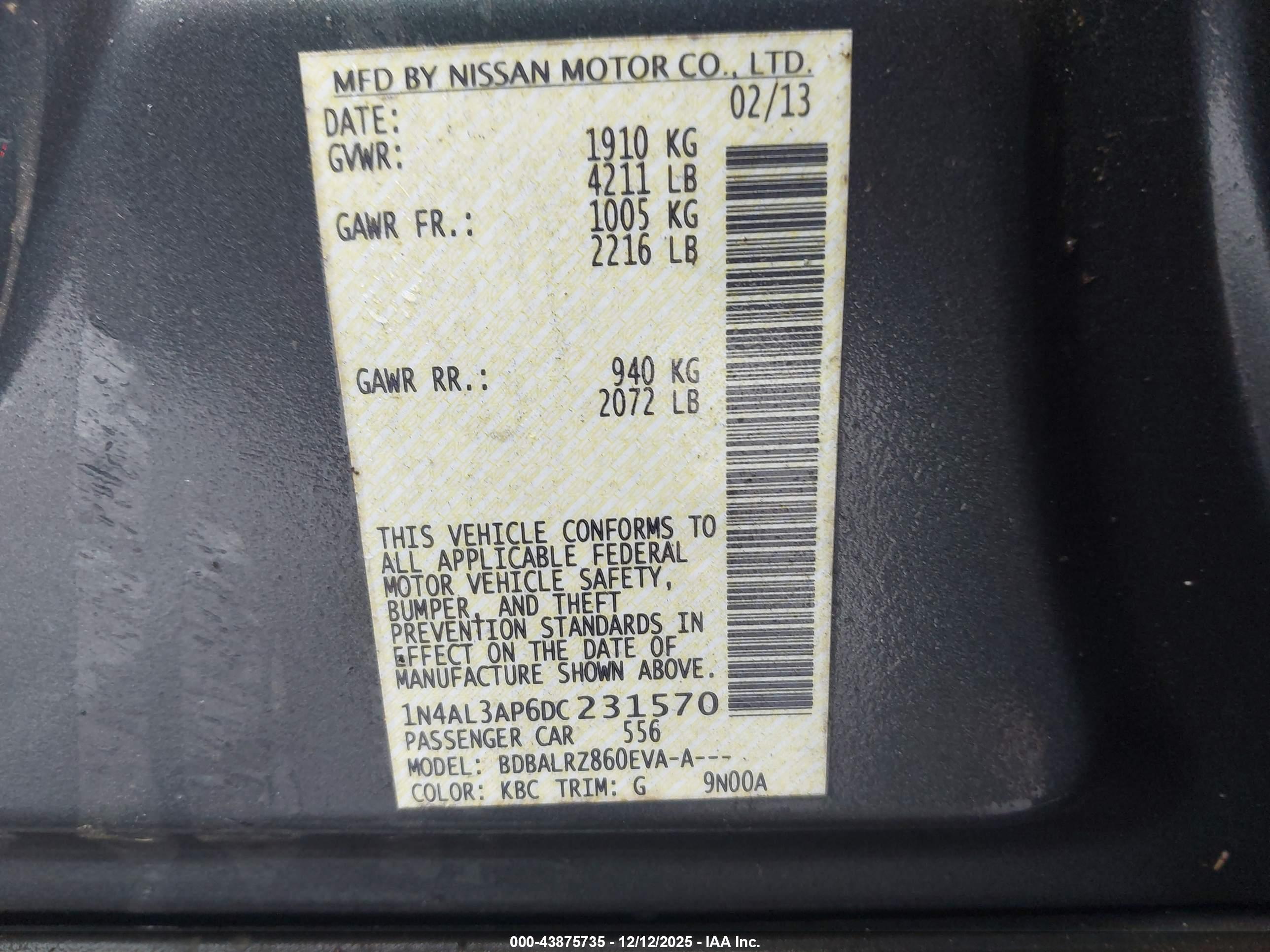 NISSAN ALTIMA image 9