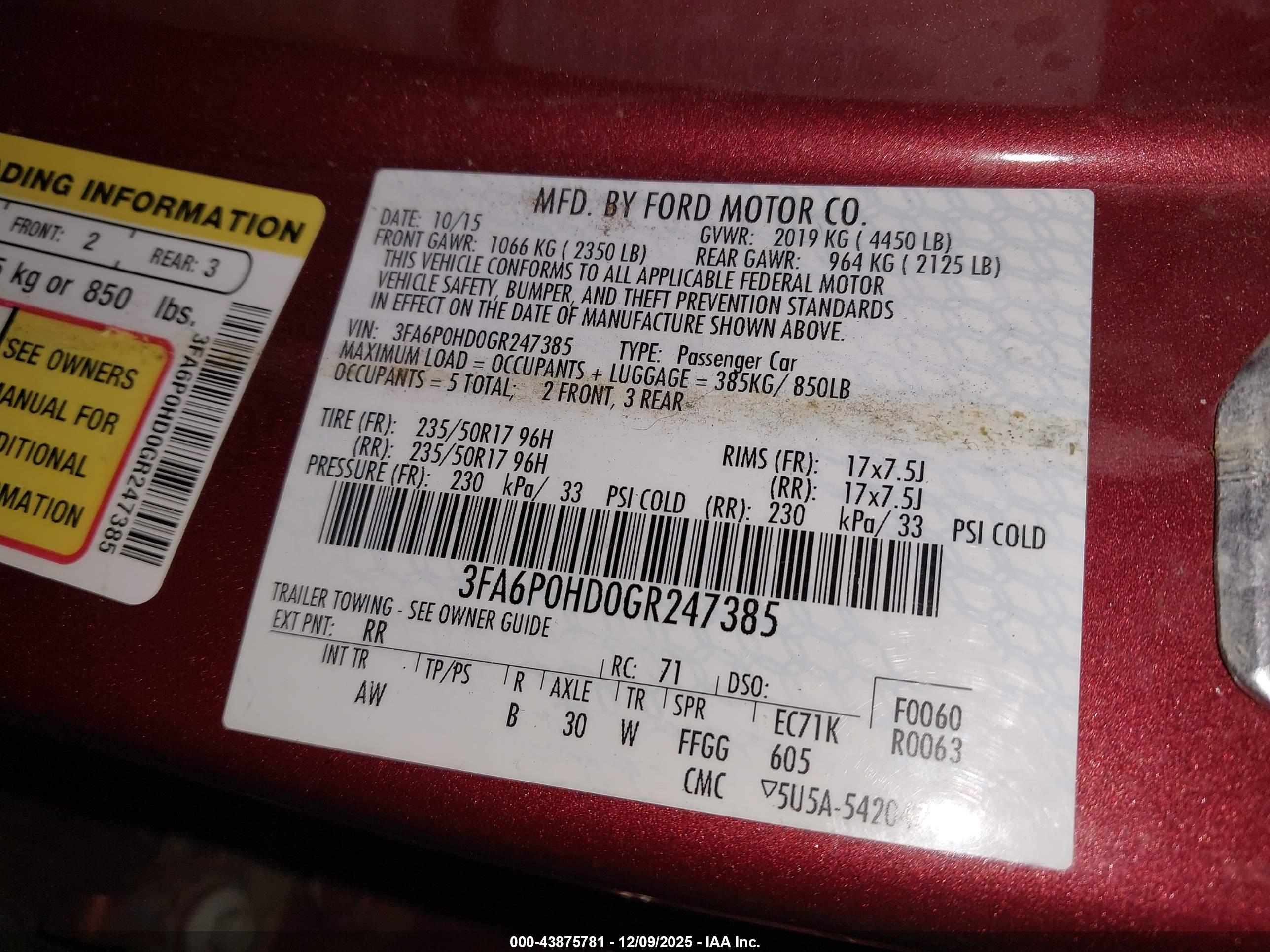 FORD FUSION image 9