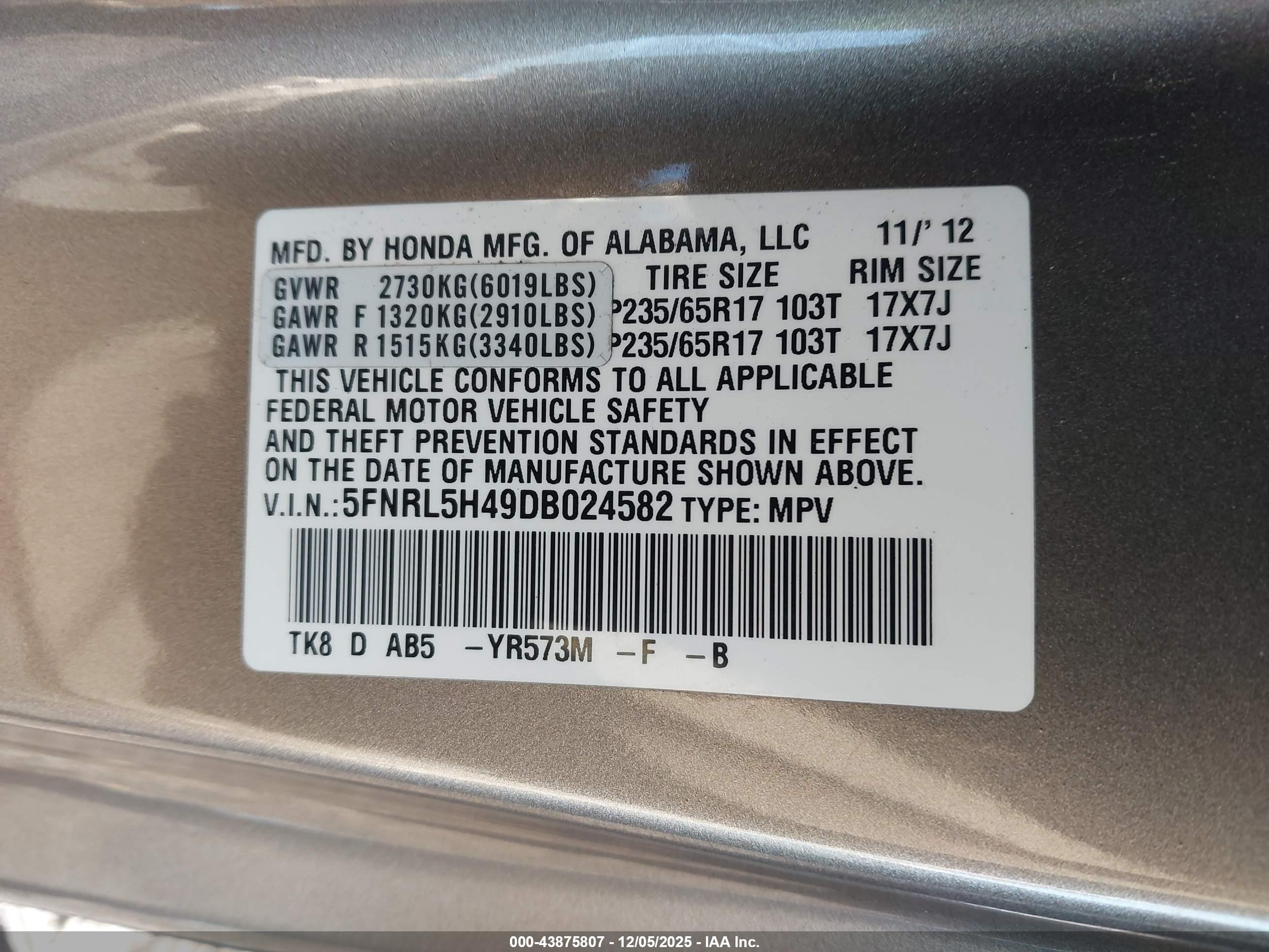 HONDA ODYSSEY image 9
