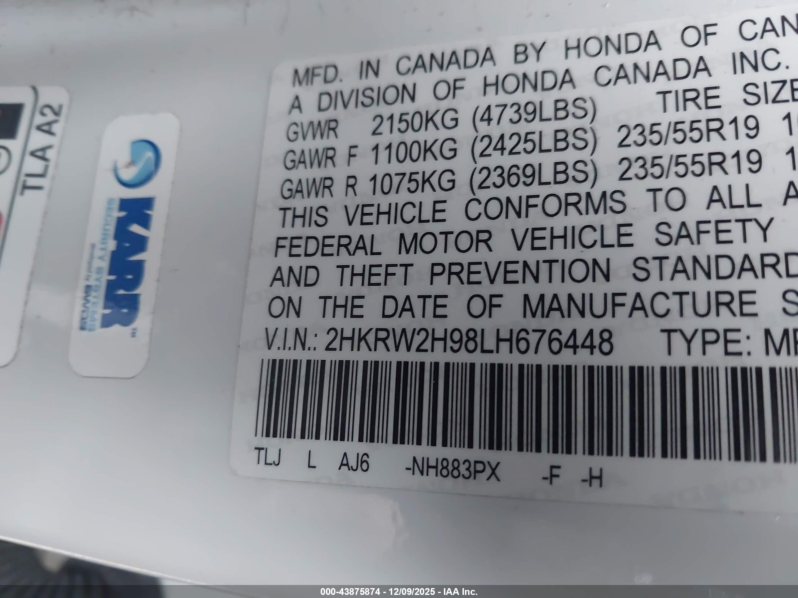 HONDA CR-V image 9