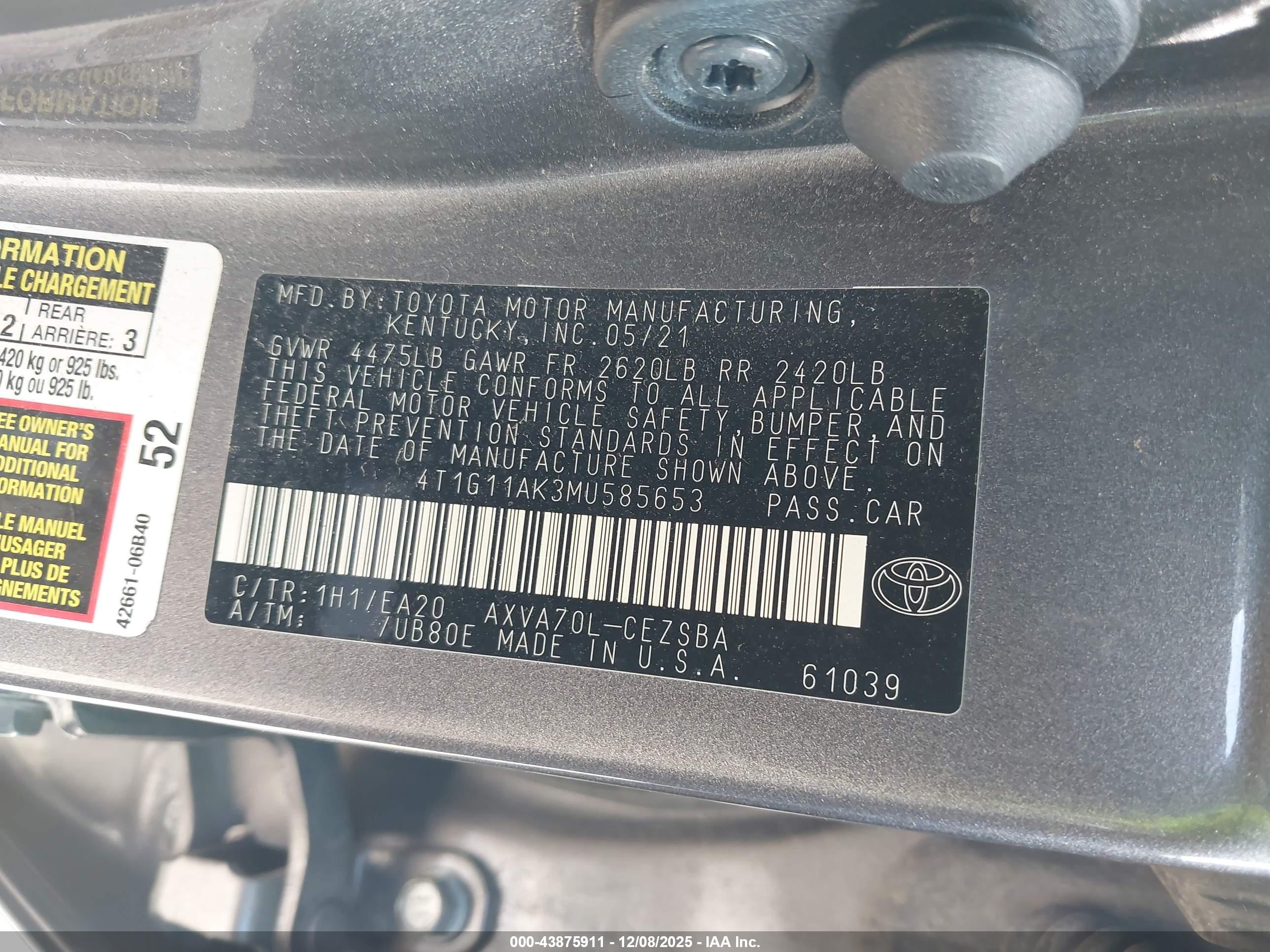 TOYOTA CAMRY image 9