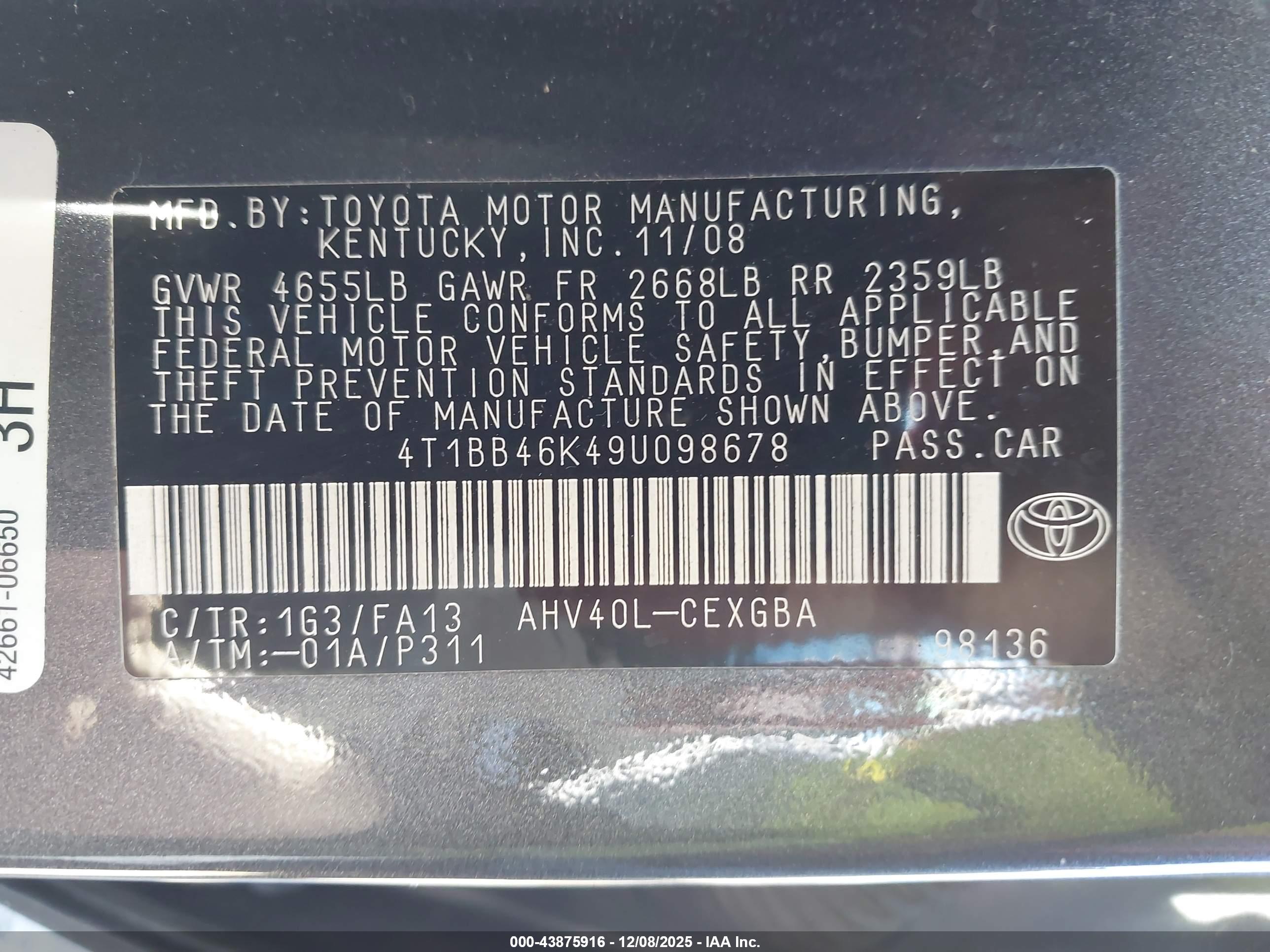 TOYOTA CAMRY image 9