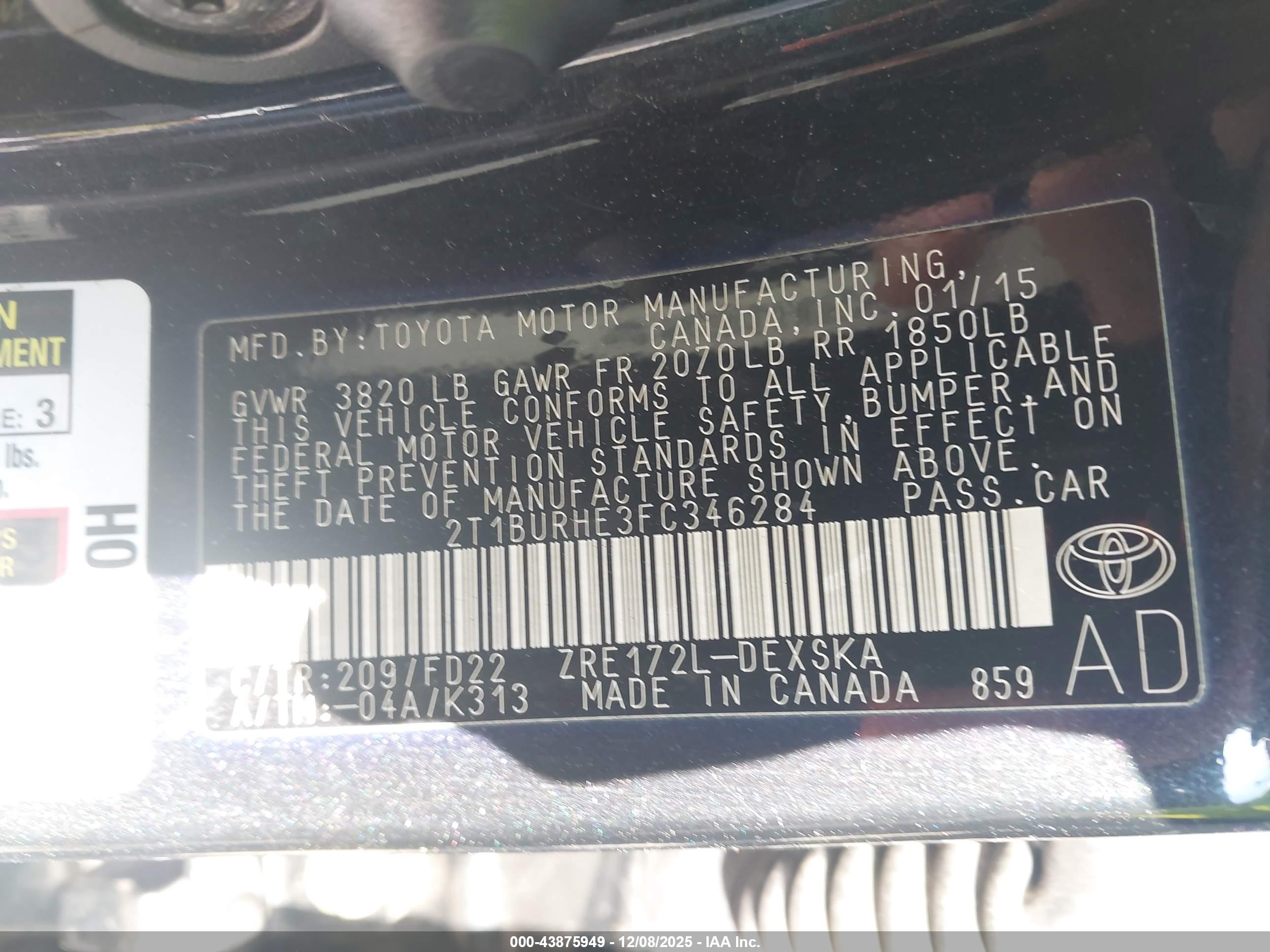 TOYOTA COROLLA image 9