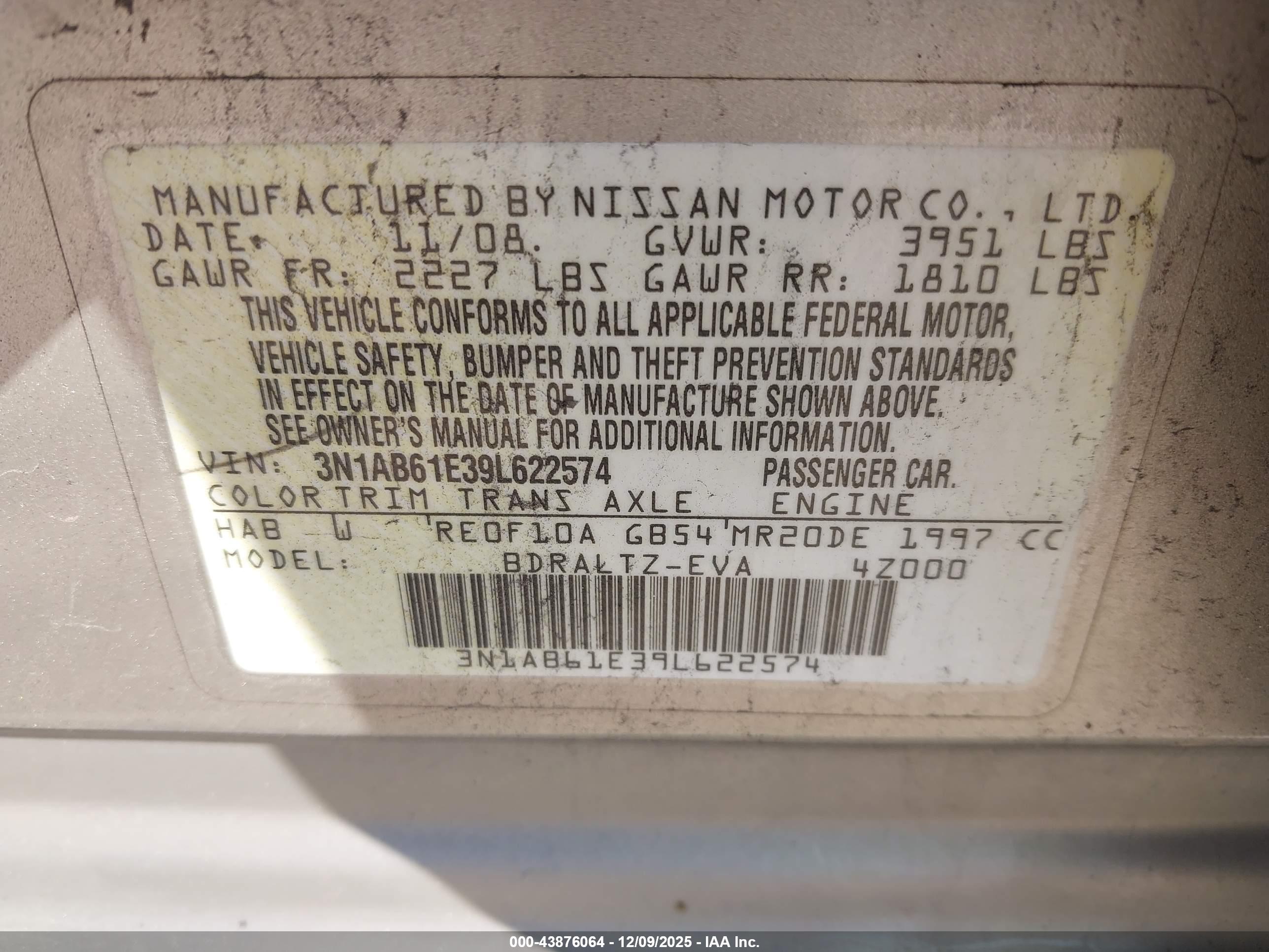NISSAN SENTRA image 9