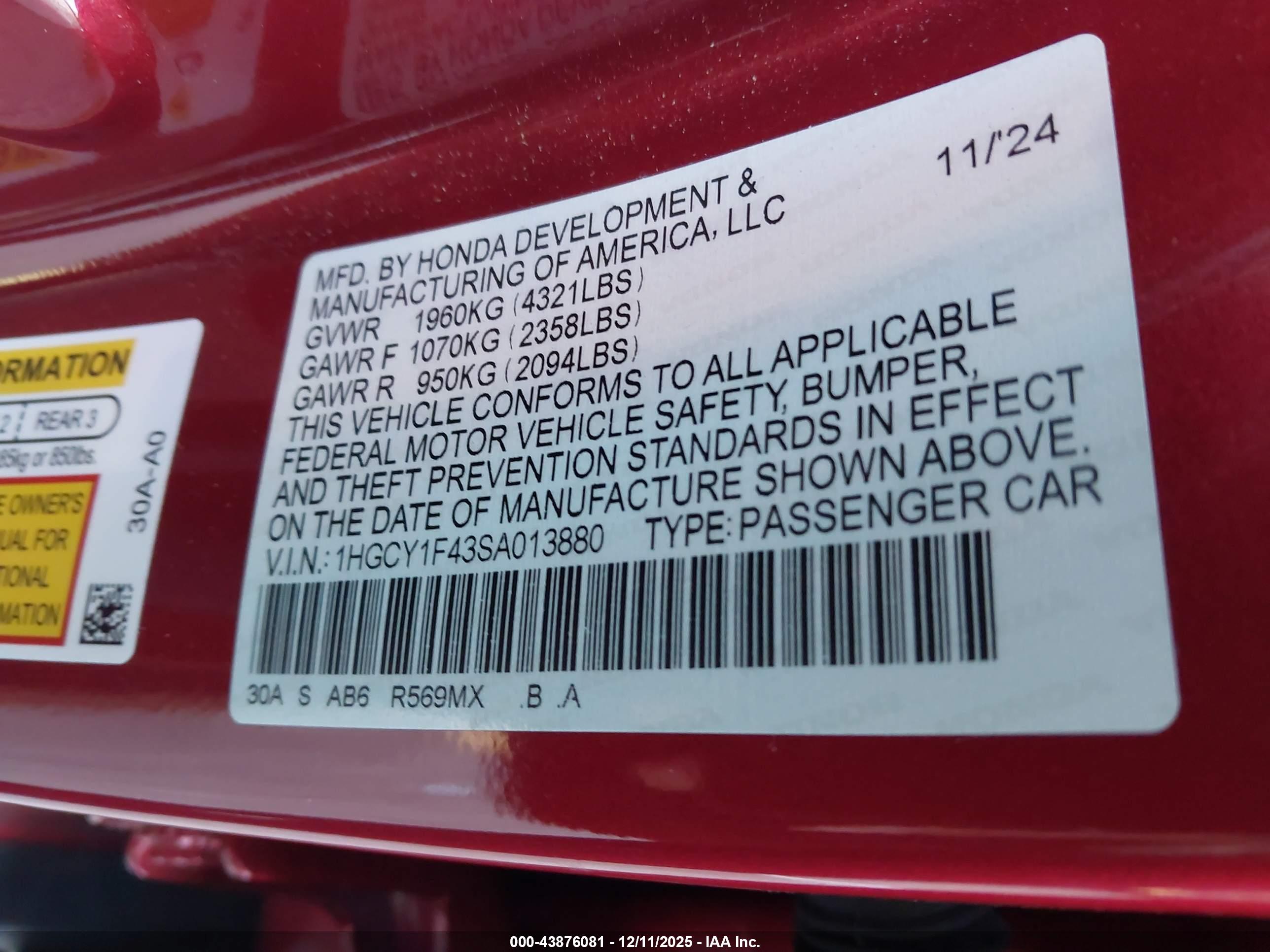 HONDA ACCORD image 9