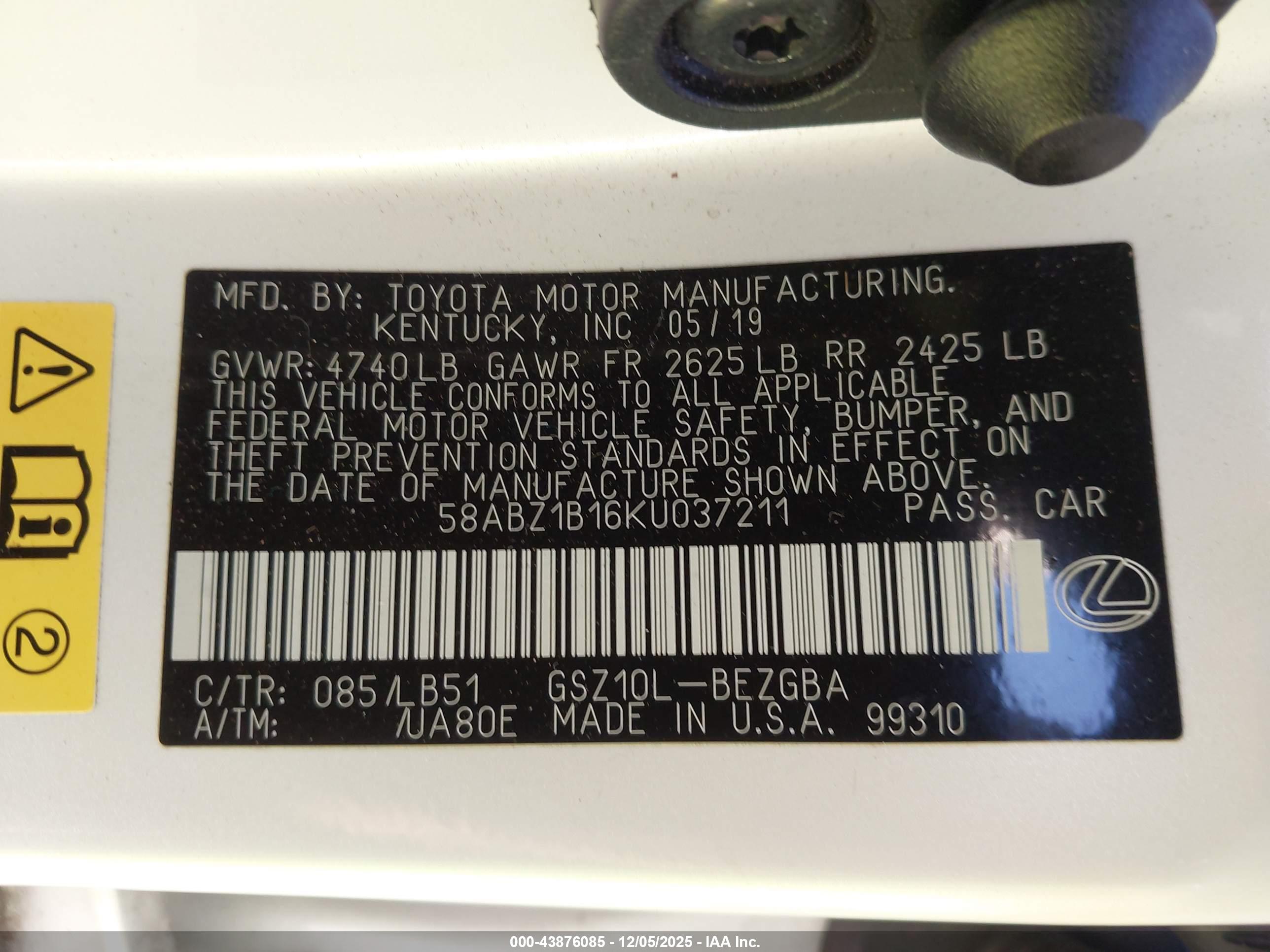 LEXUS ES image 9