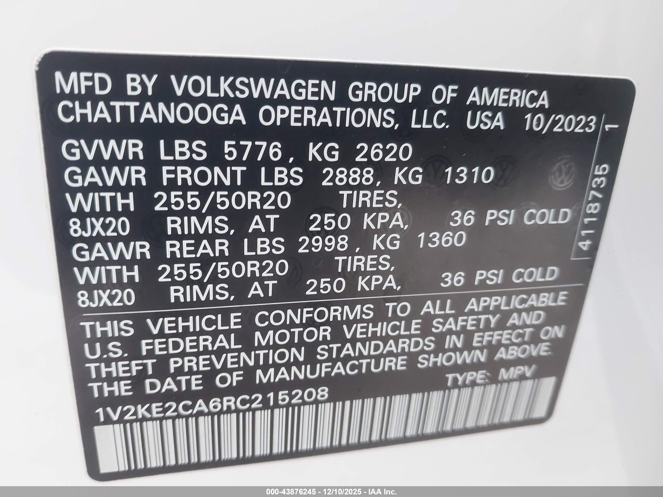 VOLKSWAGEN ATLAS image 9