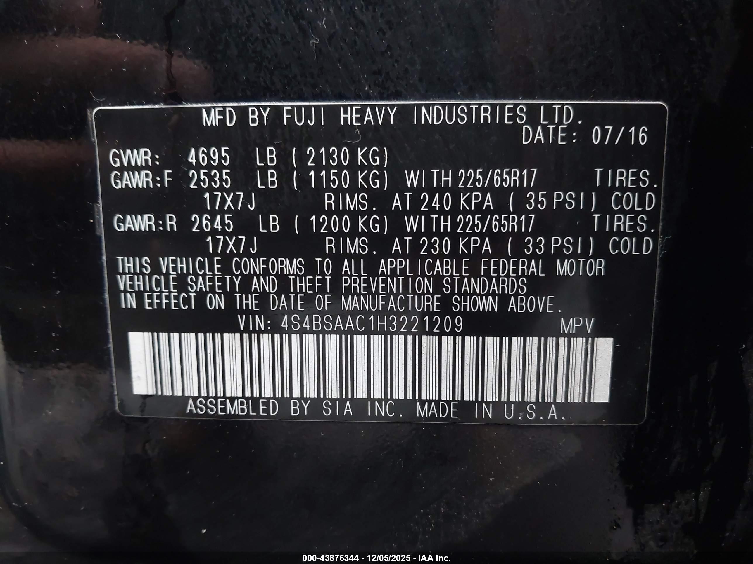 SUBARU OUTBACK image 9
