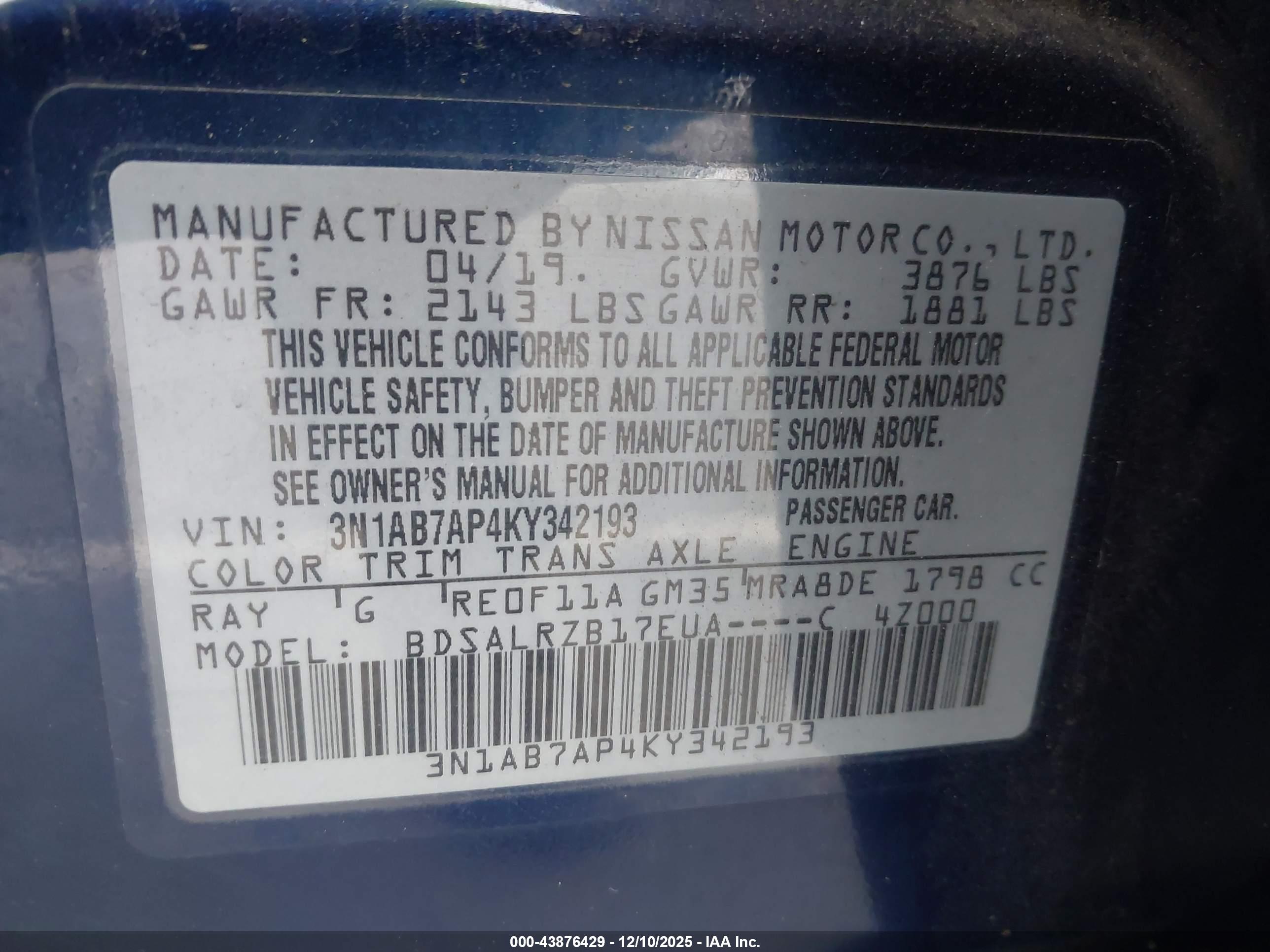 NISSAN SENTRA image 9