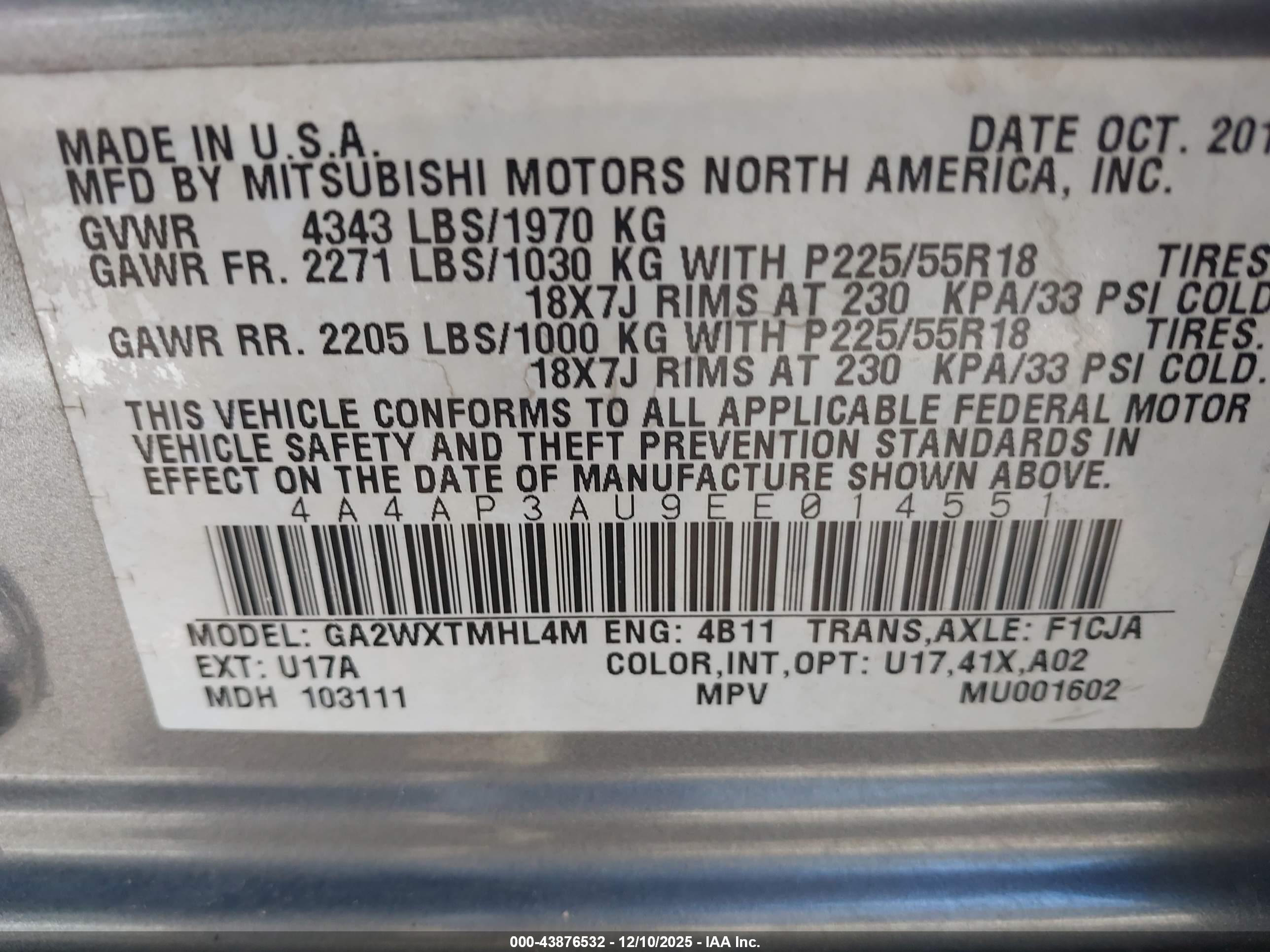 MITSUBISHI OUTLANDER image 9