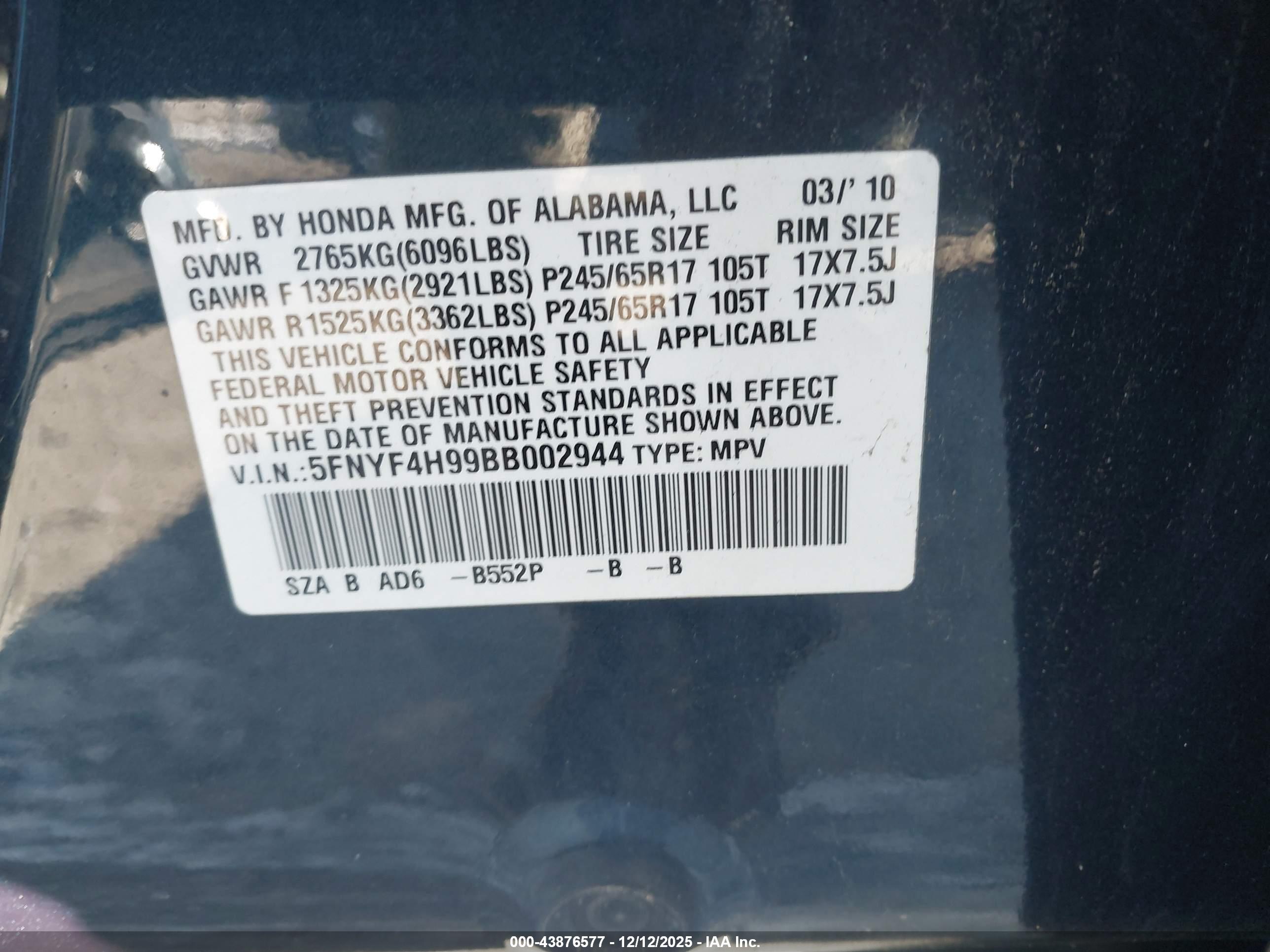 HONDA PILOT image 9