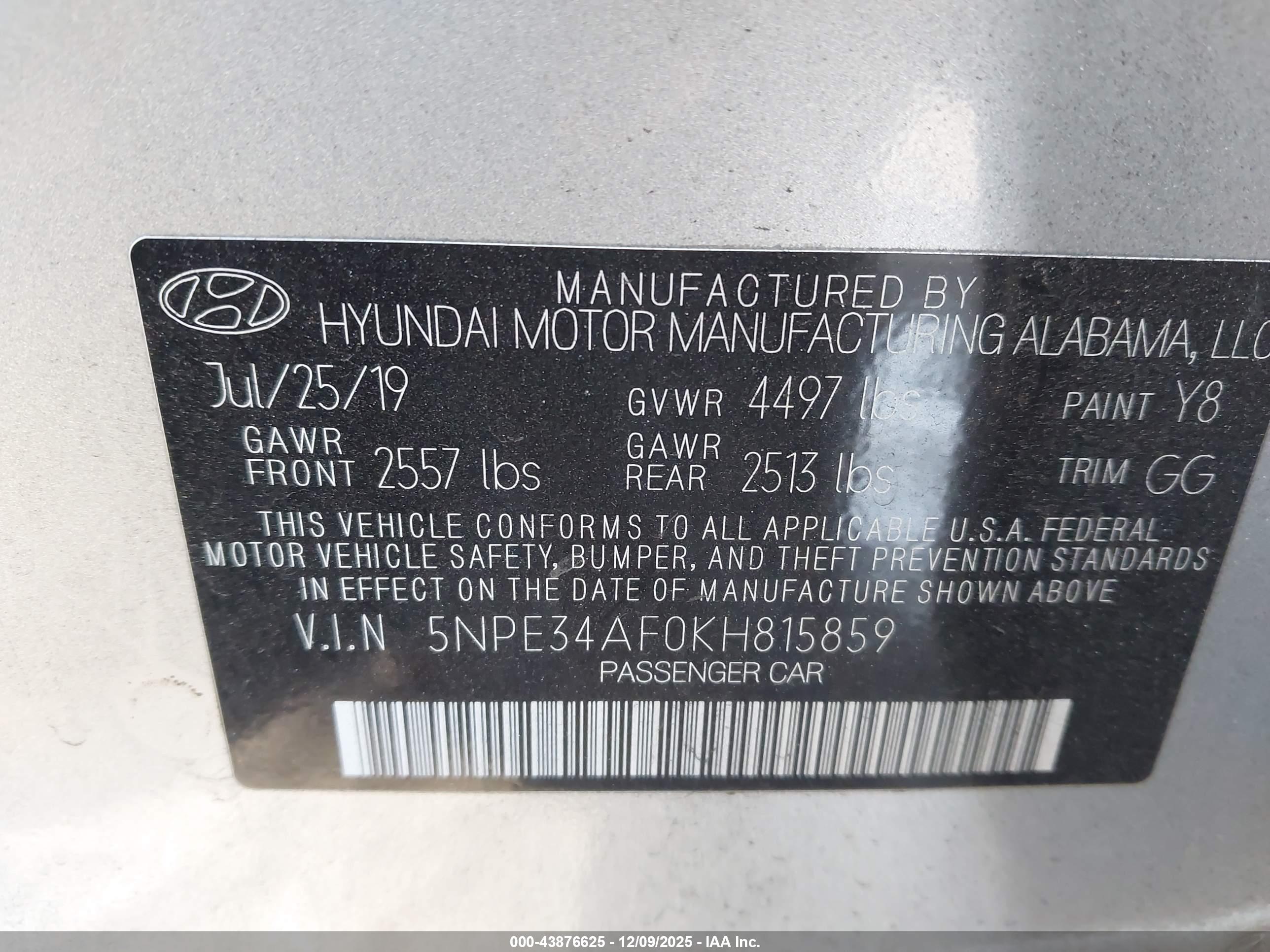 HYUNDAI SONATA image 9