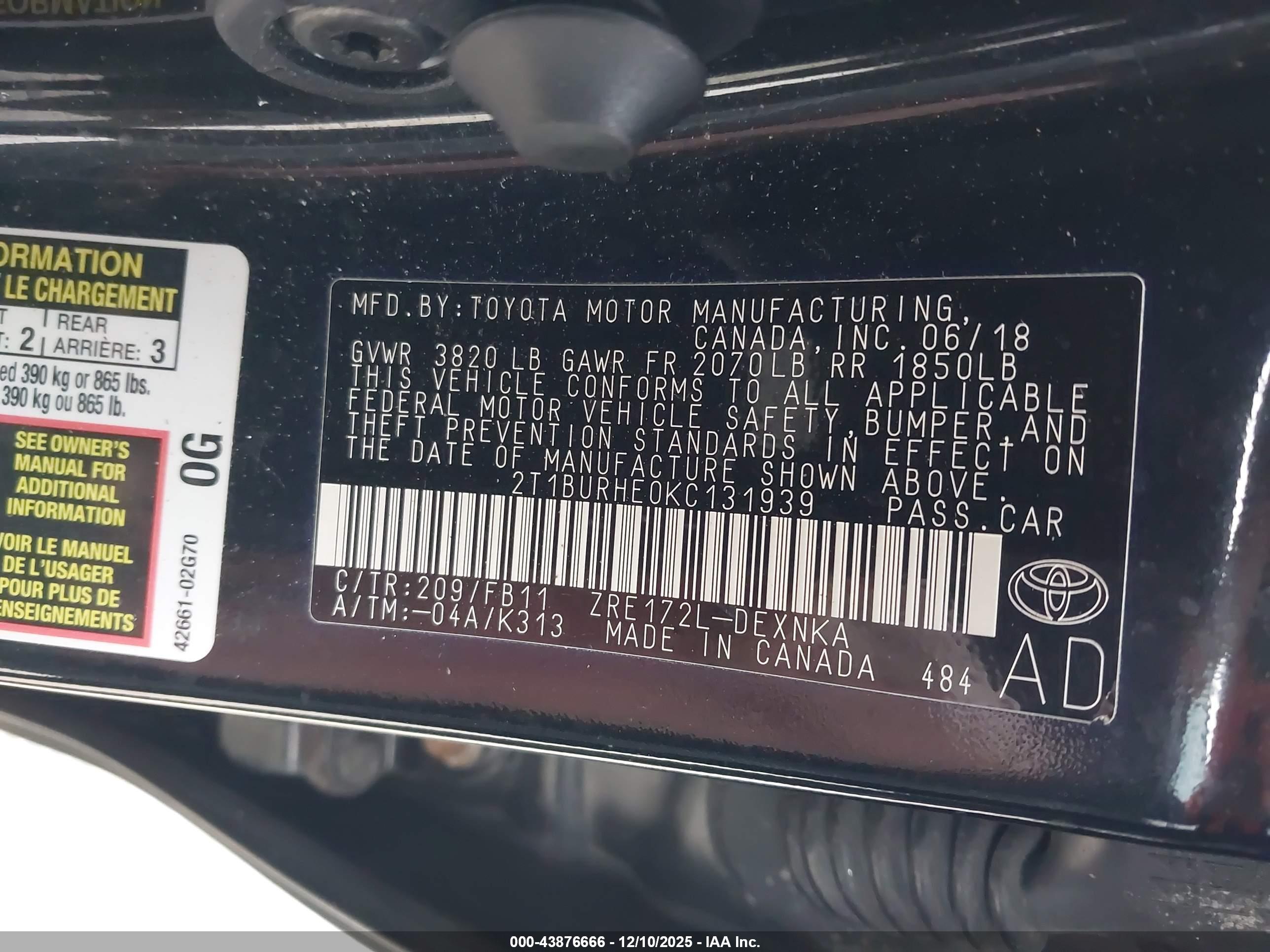 TOYOTA COROLLA image 9