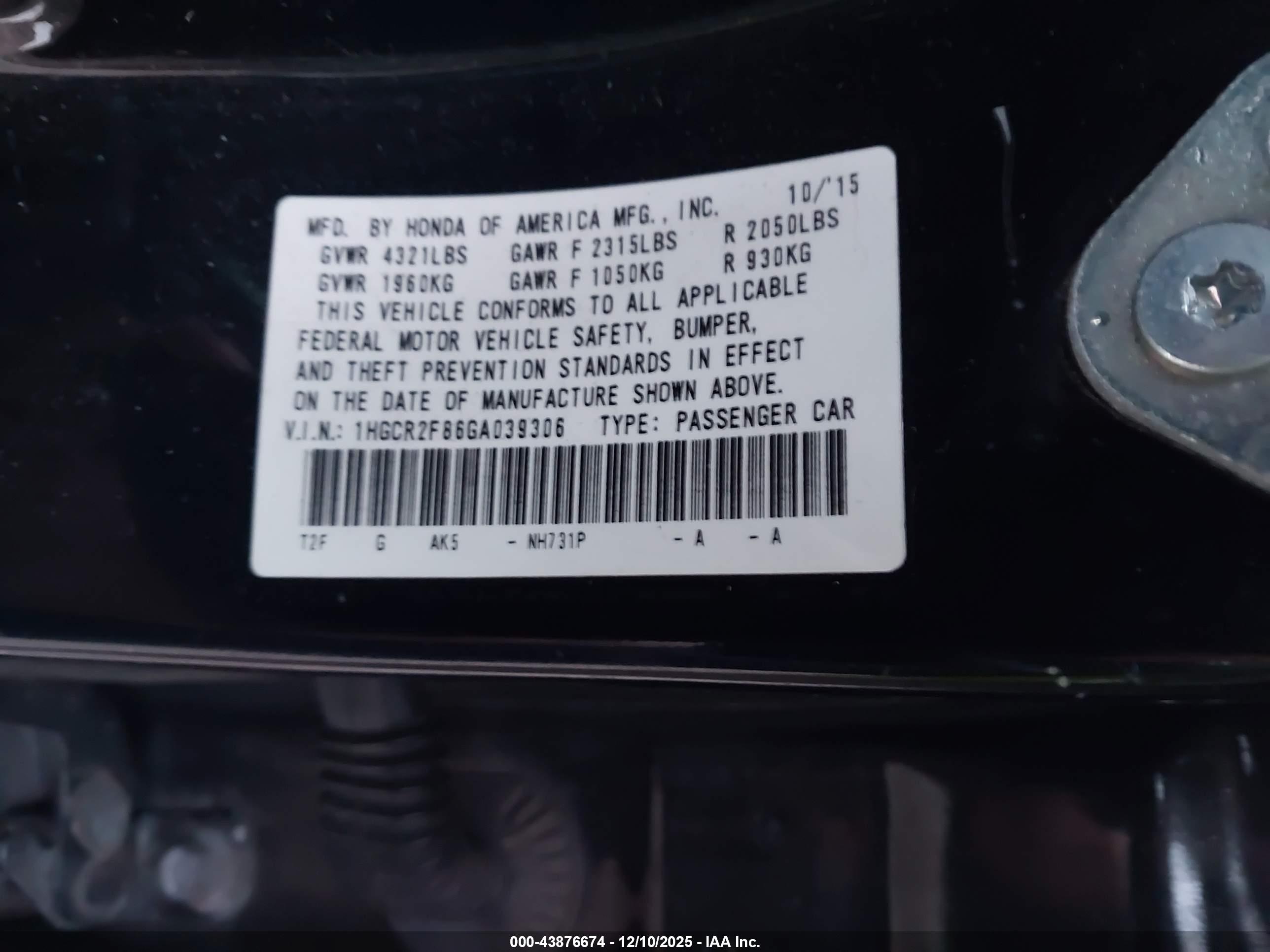 HONDA ACCORD image 9