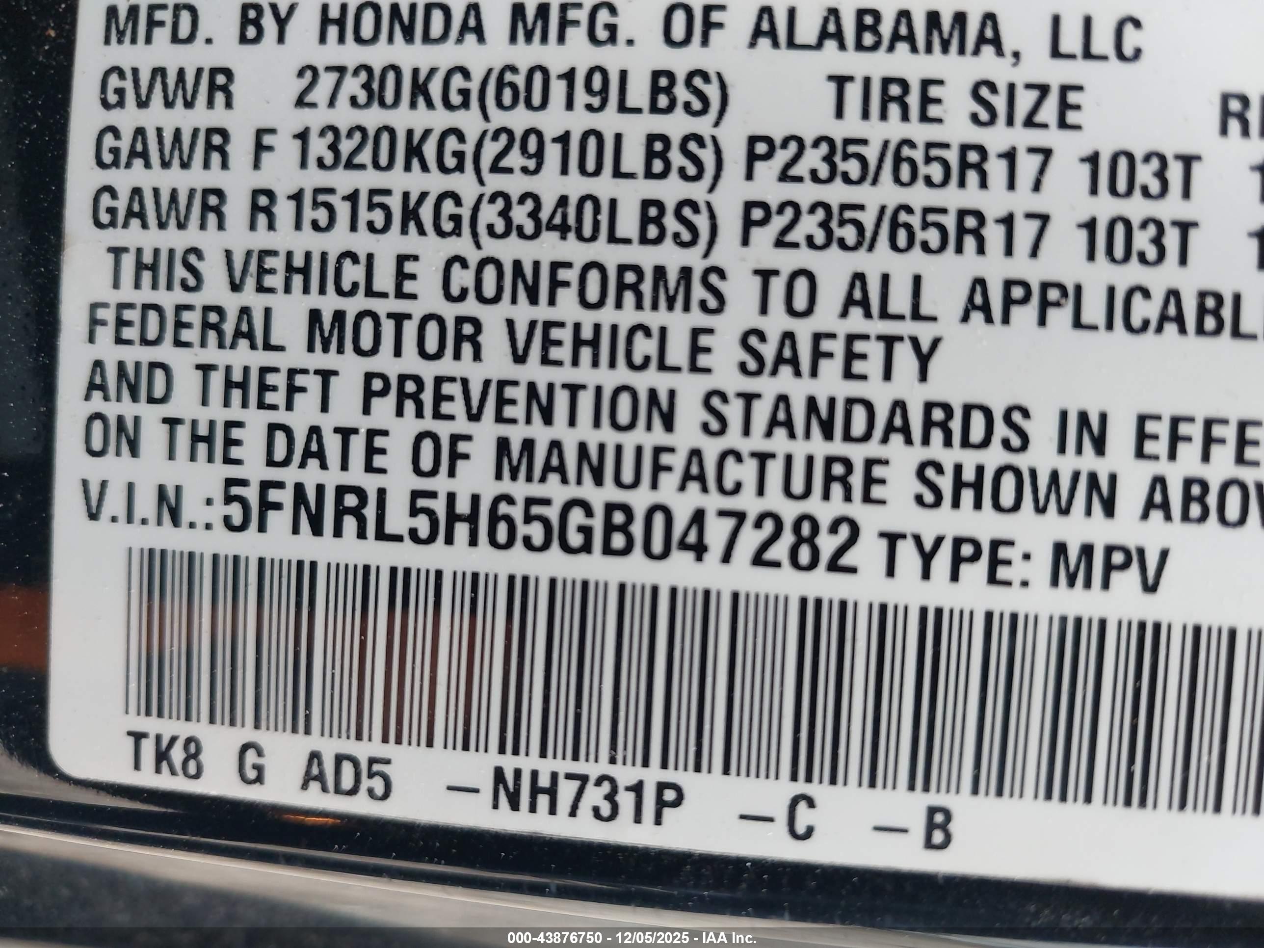 HONDA ODYSSEY image 9