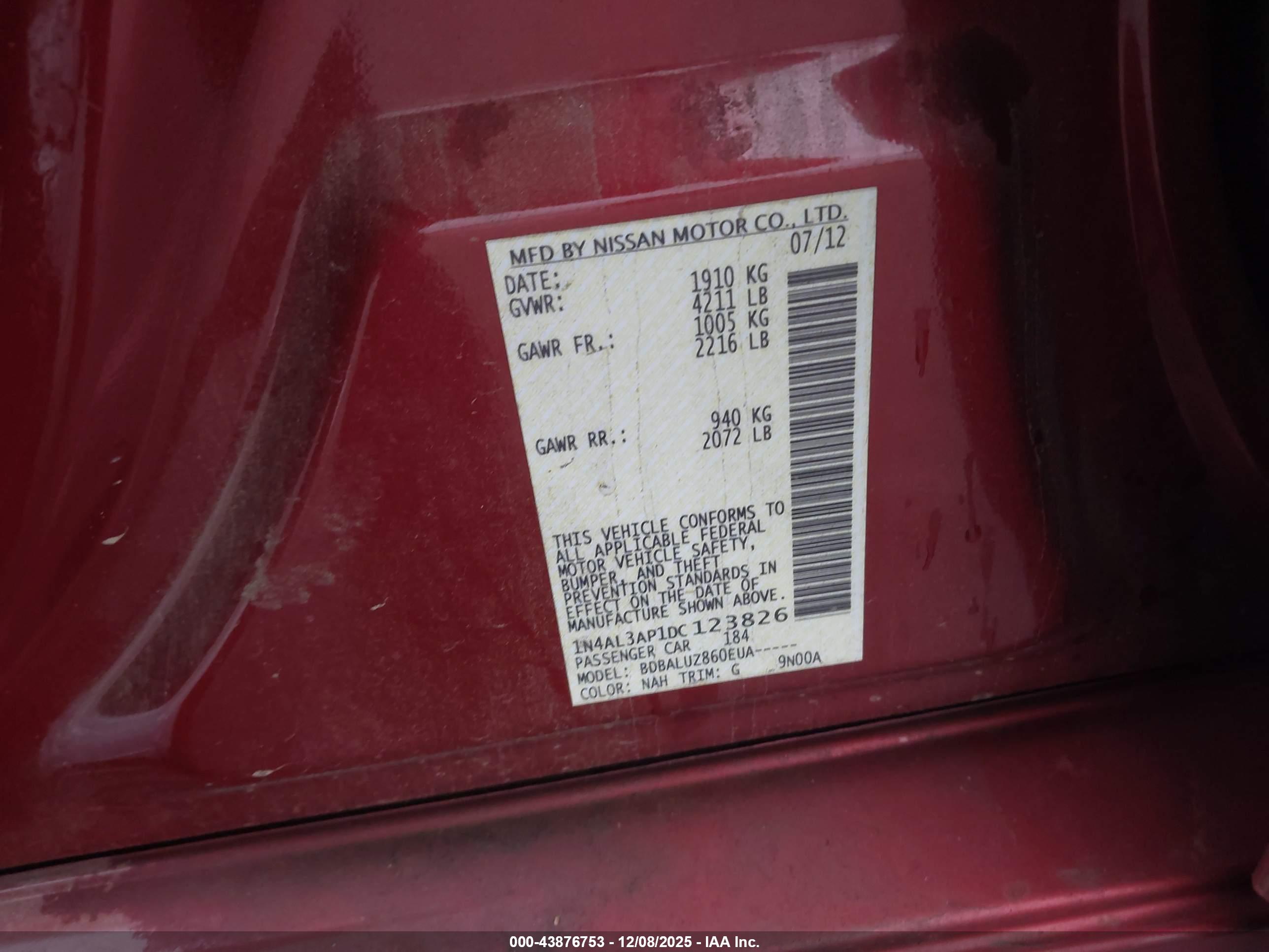 NISSAN ALTIMA image 9