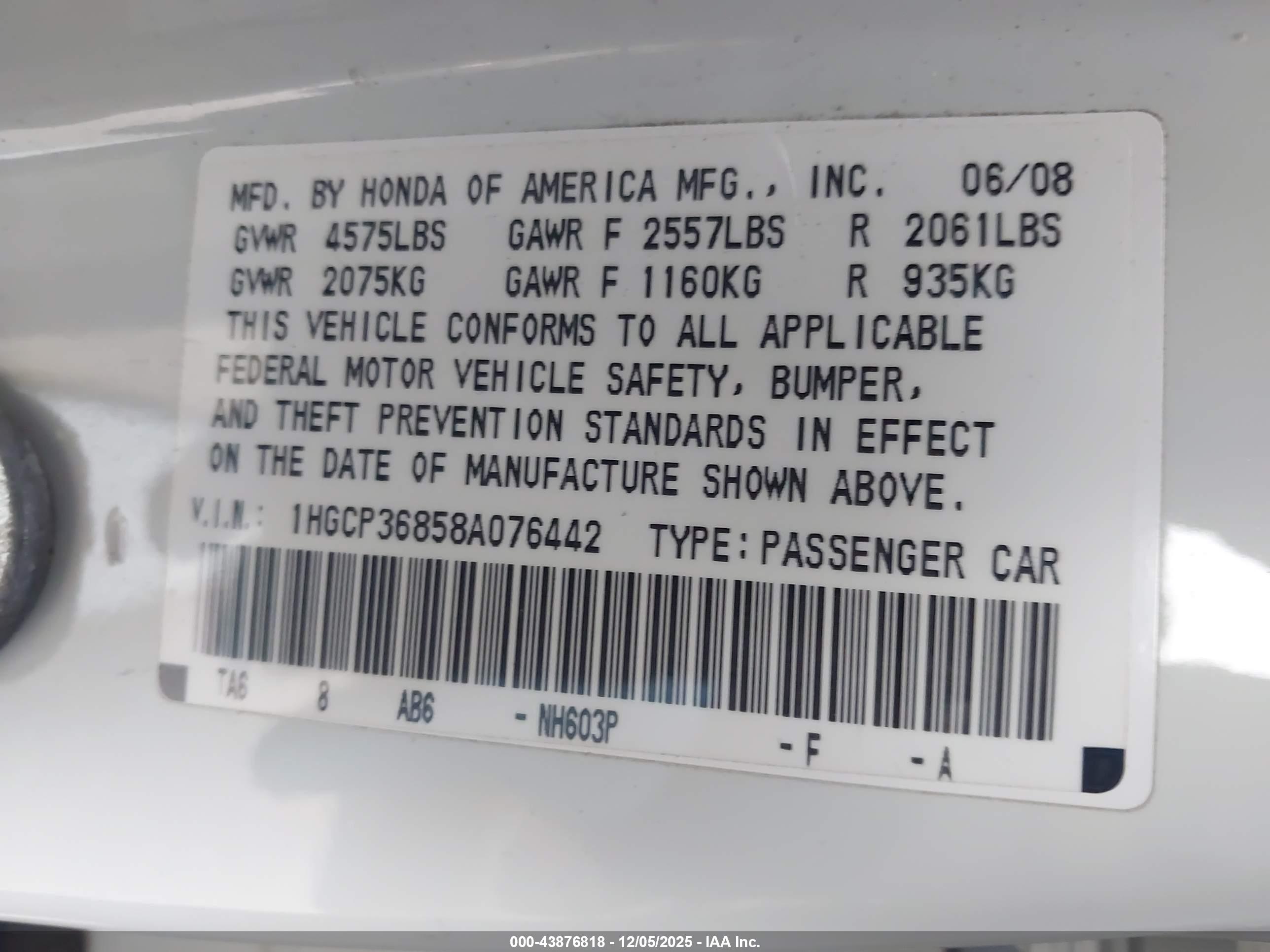 HONDA ACCORD image 9