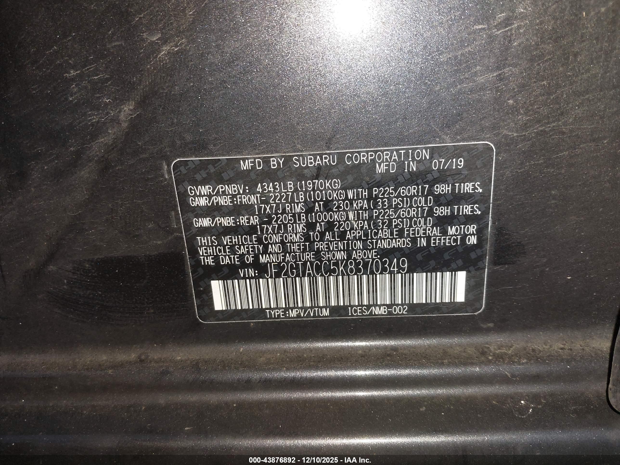 SUBARU CROSSTREK image 9