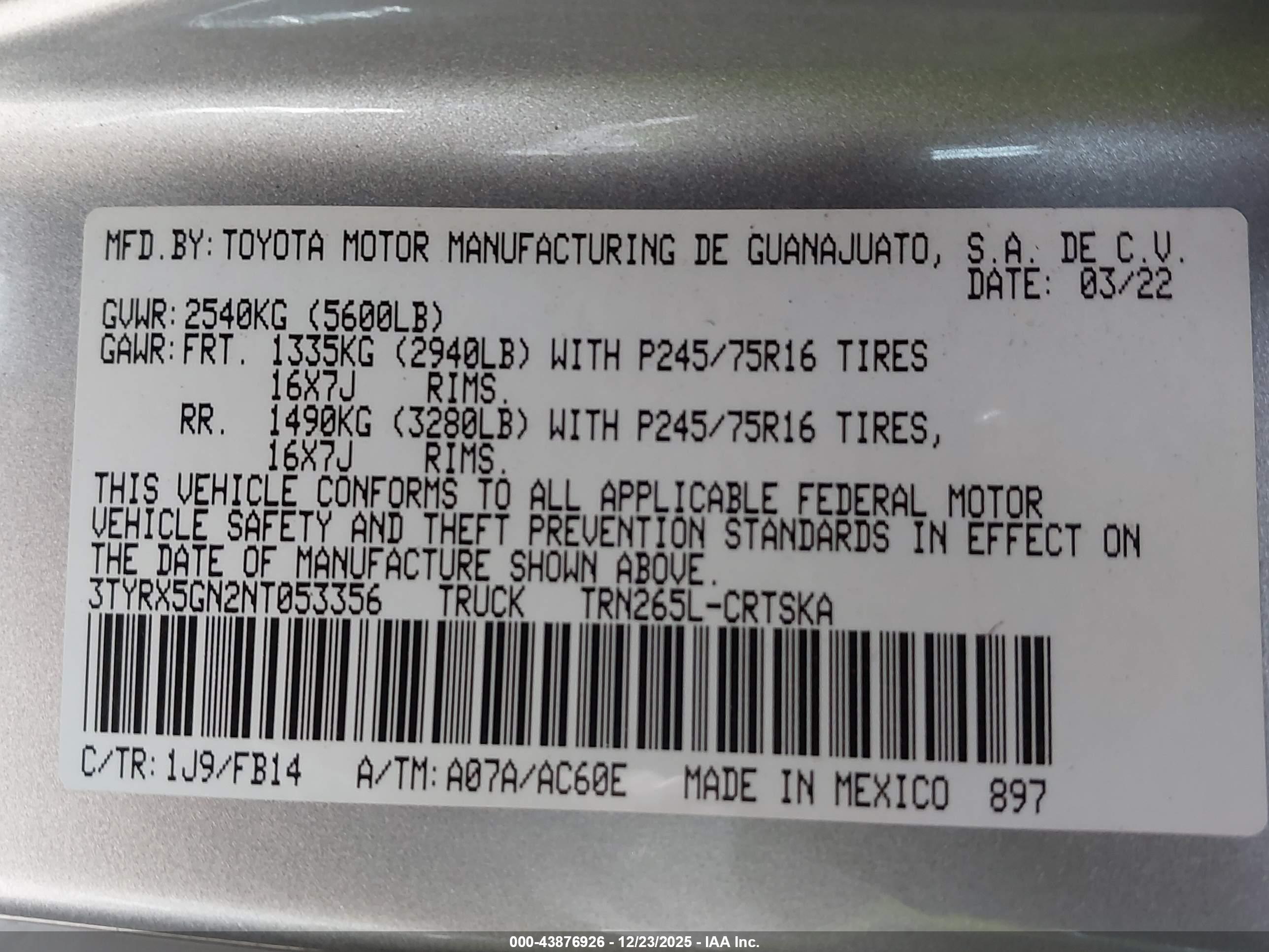 TOYOTA TACOMA image 9