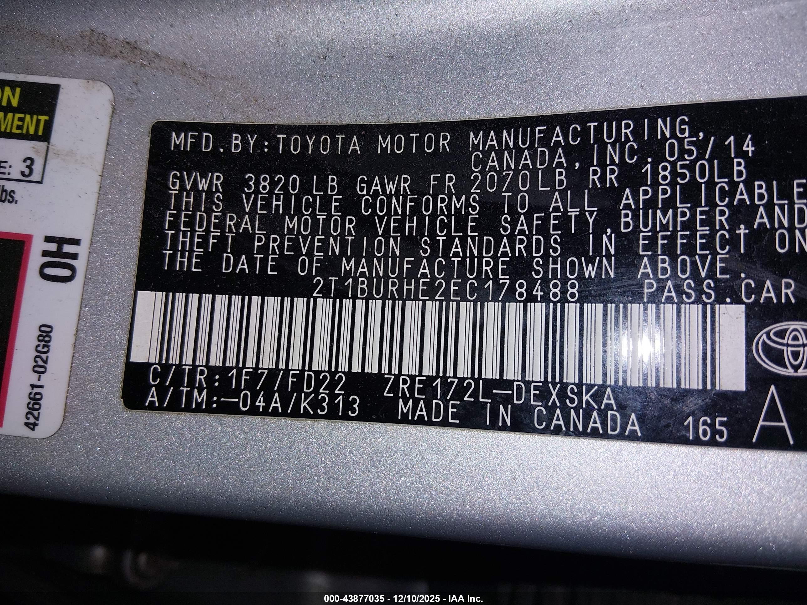 TOYOTA COROLLA image 9