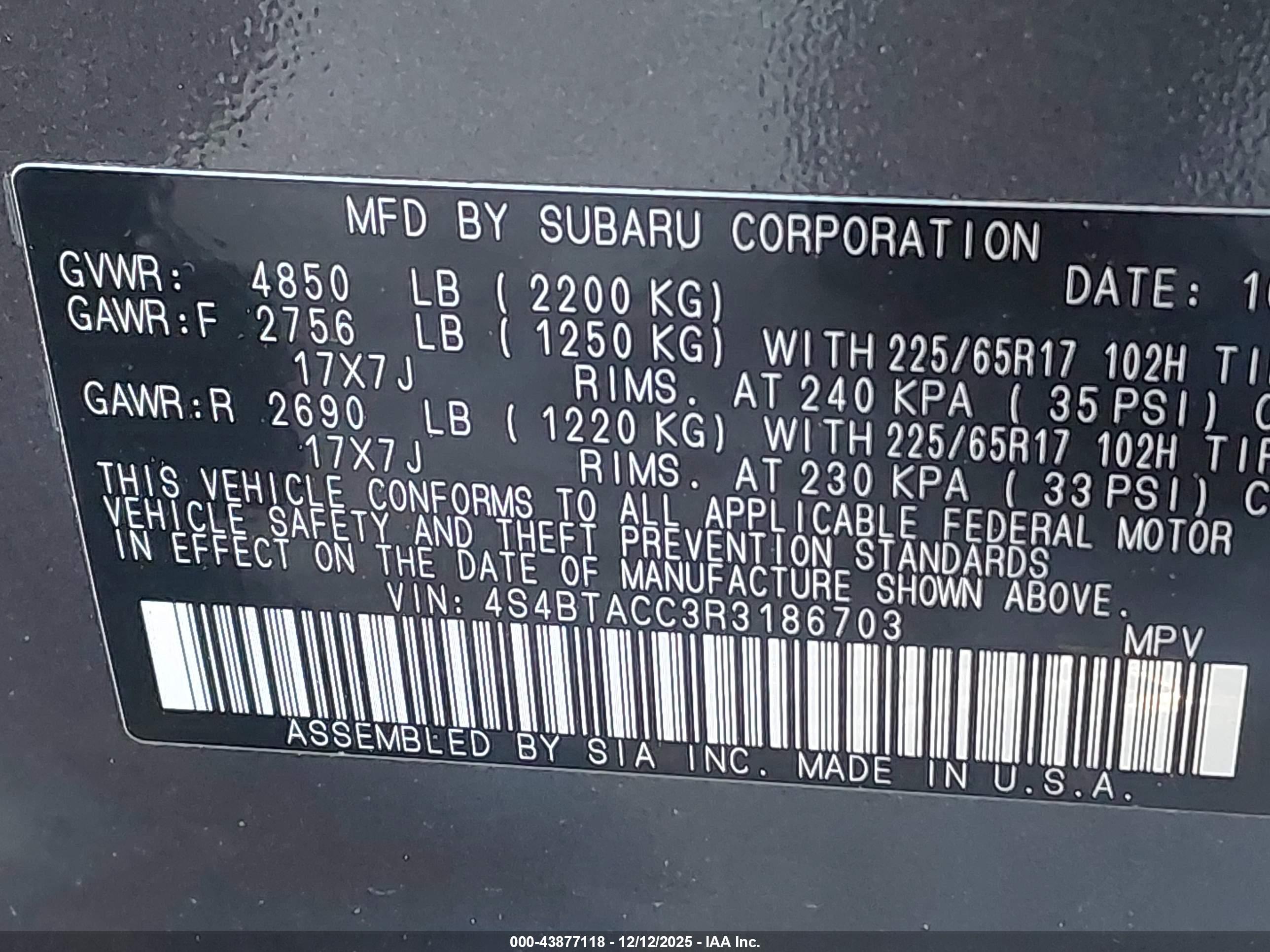 SUBARU OUTBACK image 9