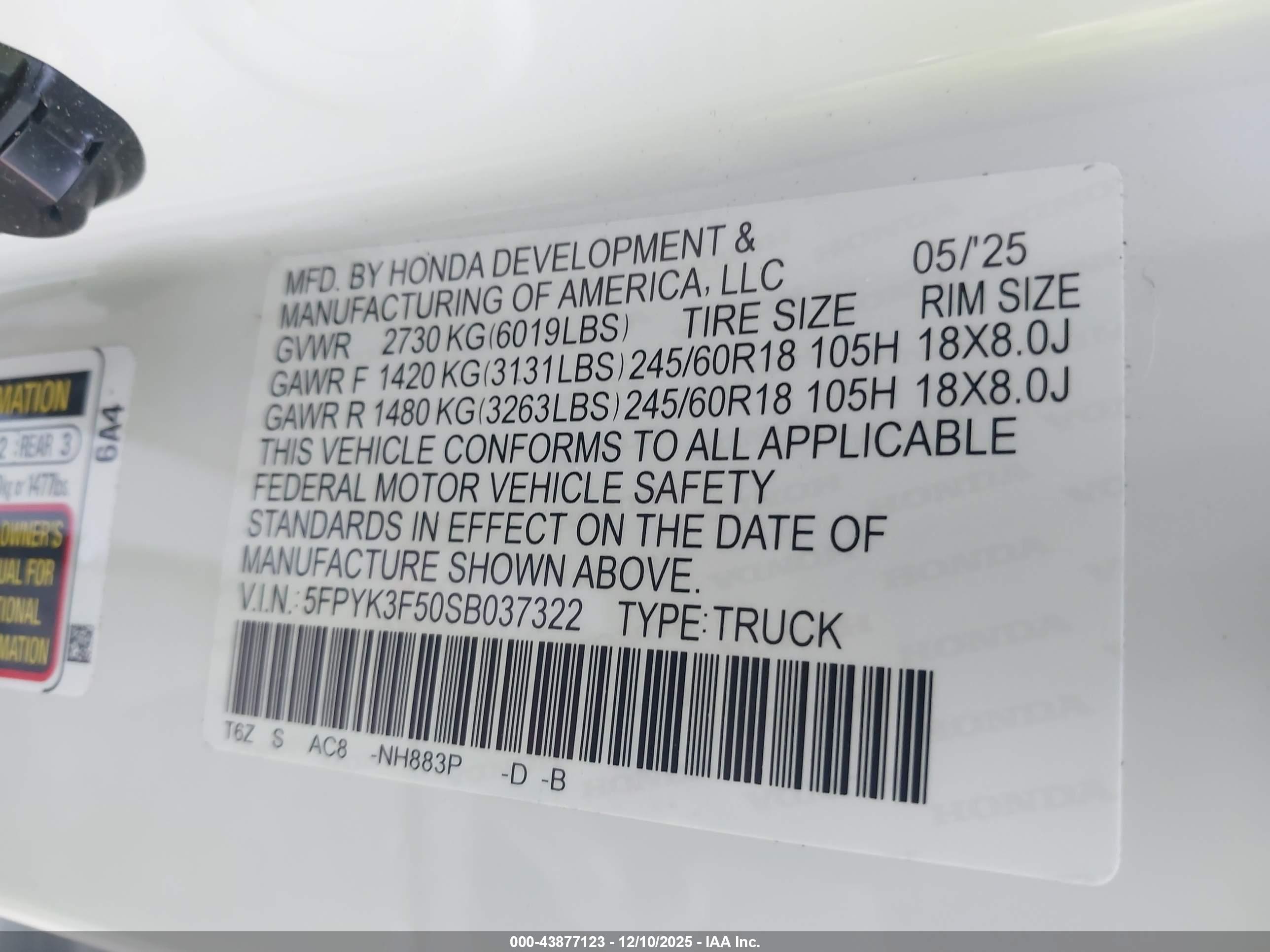 HONDA RIDGELINE image 9