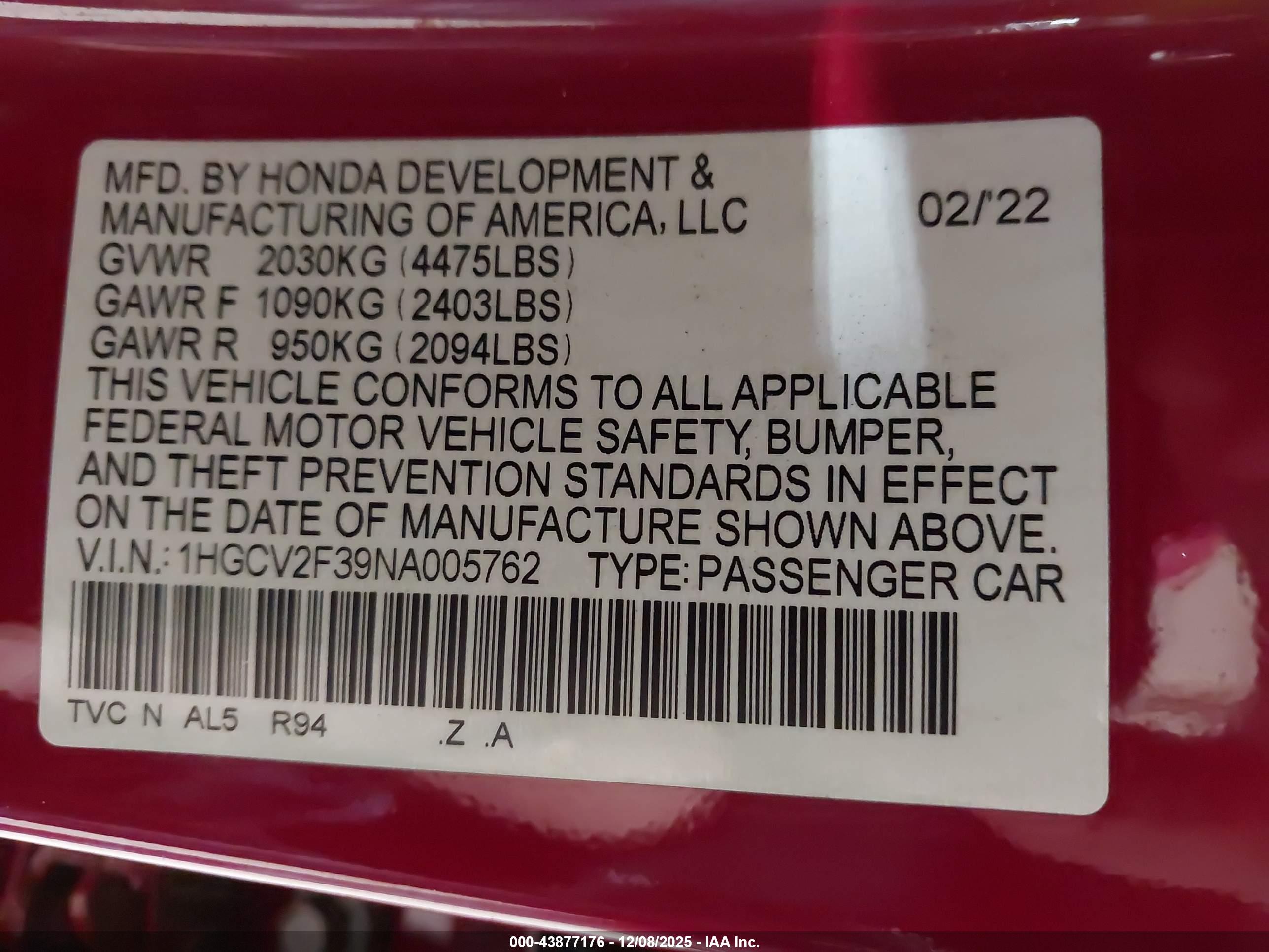 HONDA ACCORD image 9