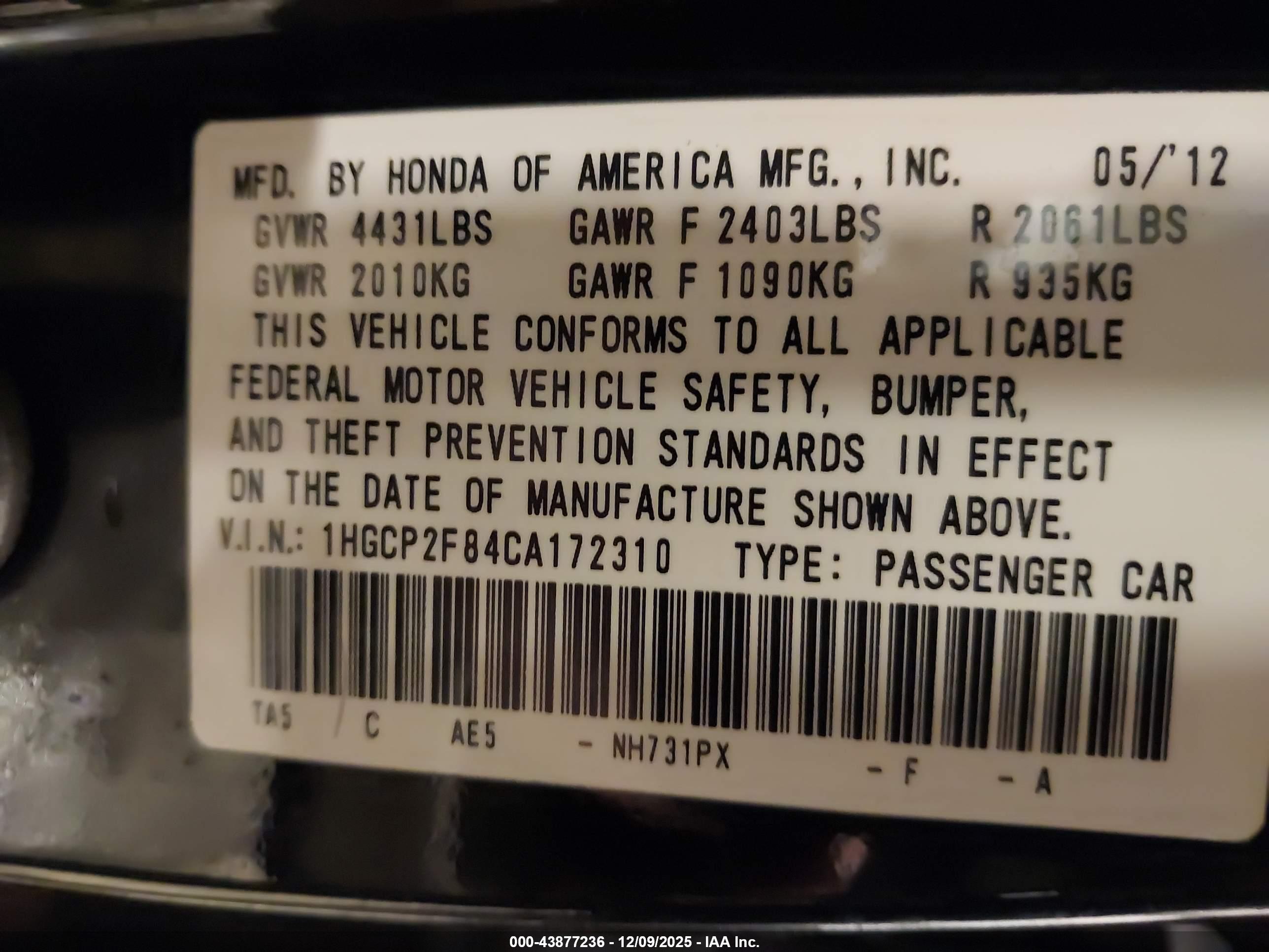 HONDA ACCORD image 9