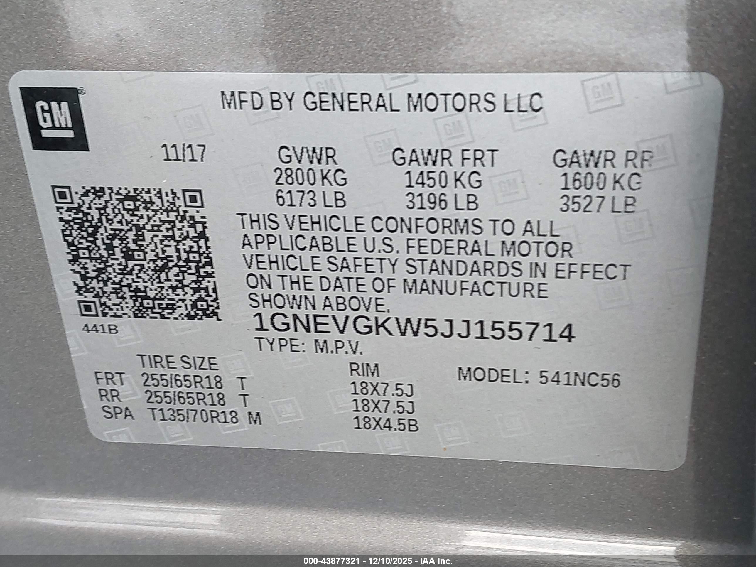 CHEVROLET TRAVERSE image 9