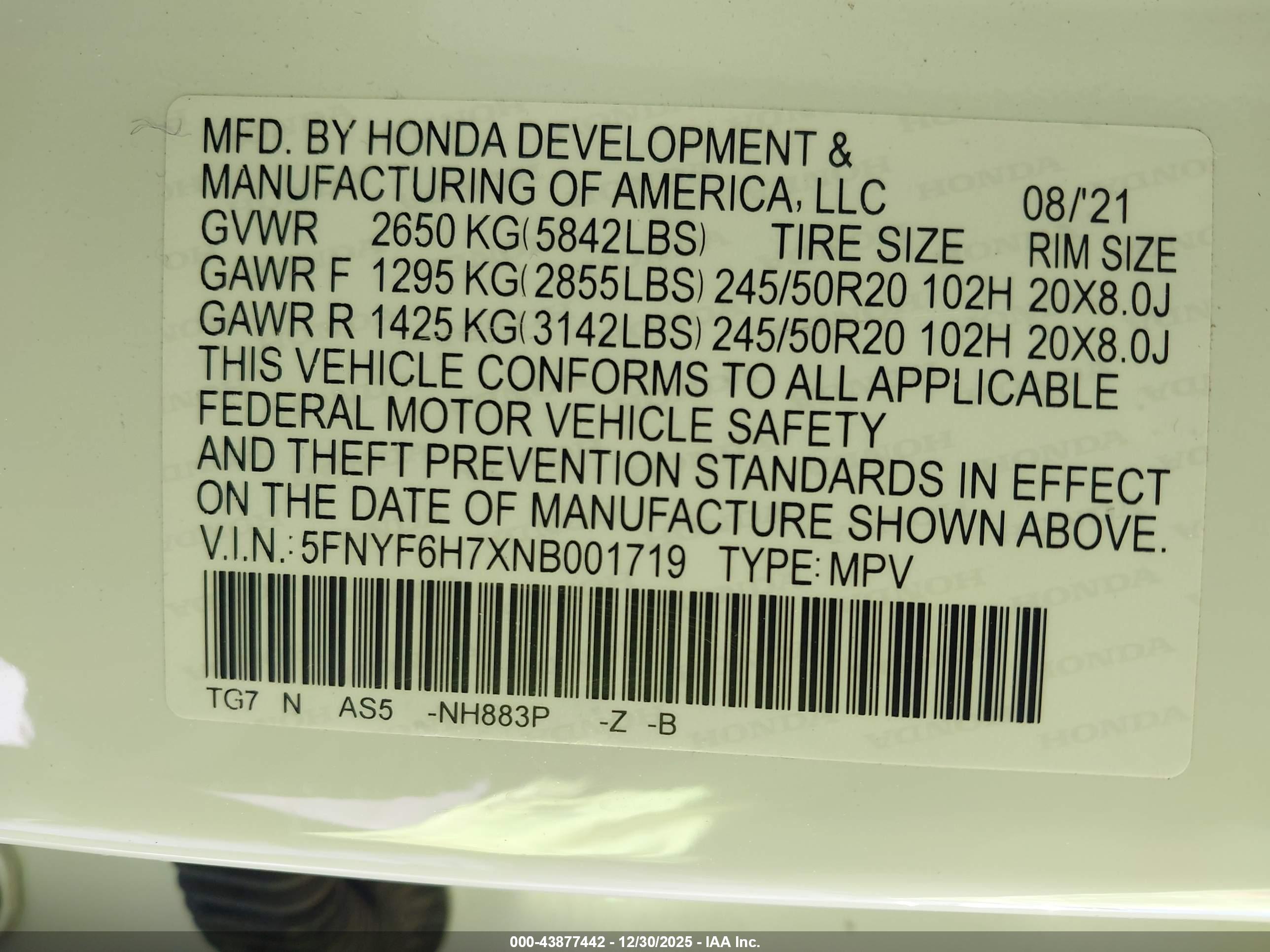 HONDA PILOT image 9