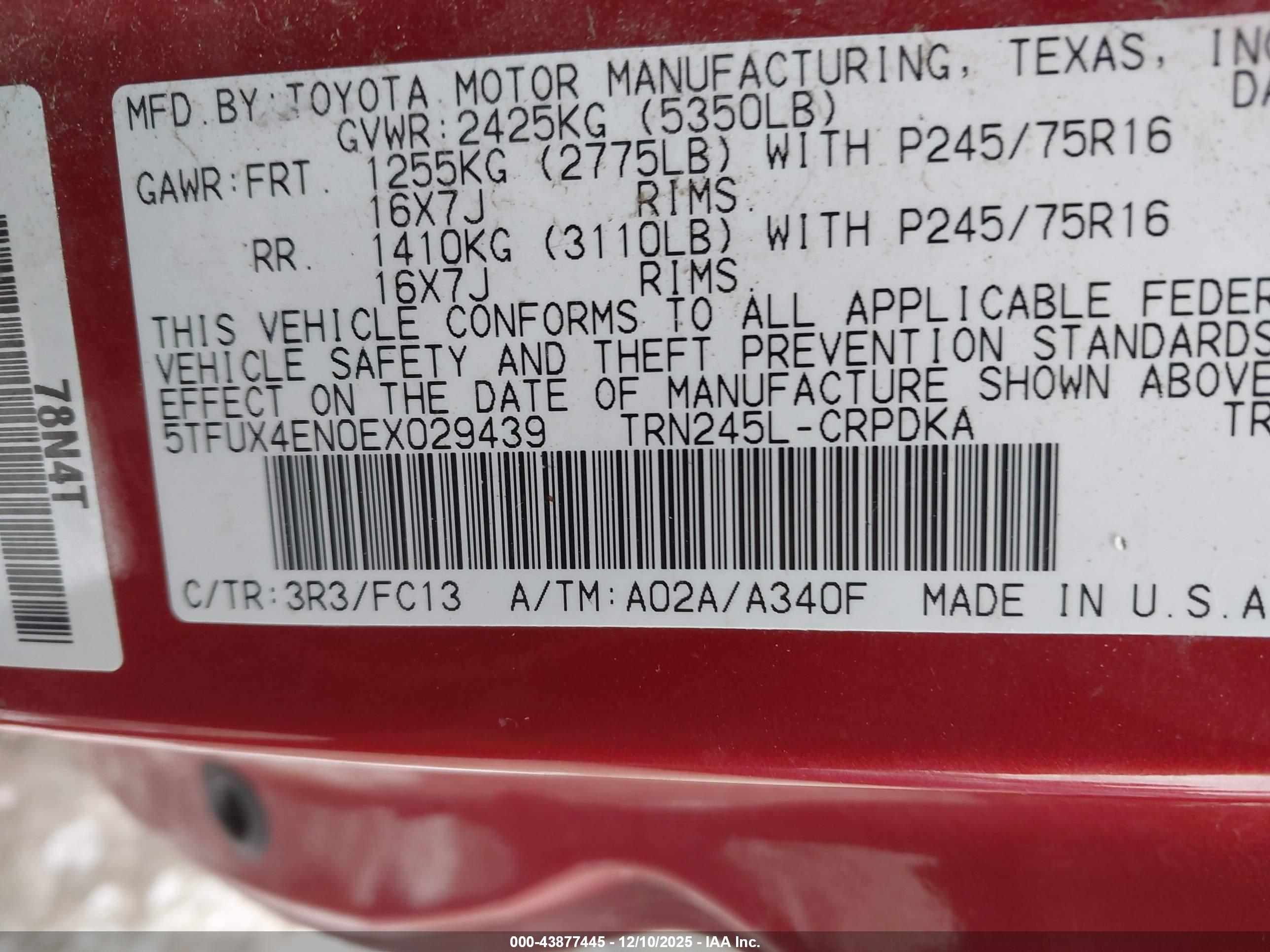 TOYOTA TACOMA image 9