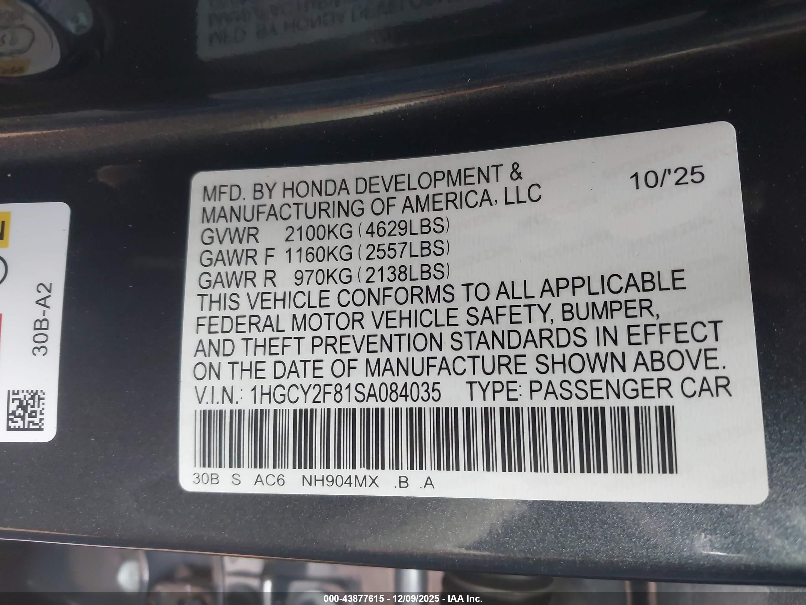 HONDA ACCORD image 9