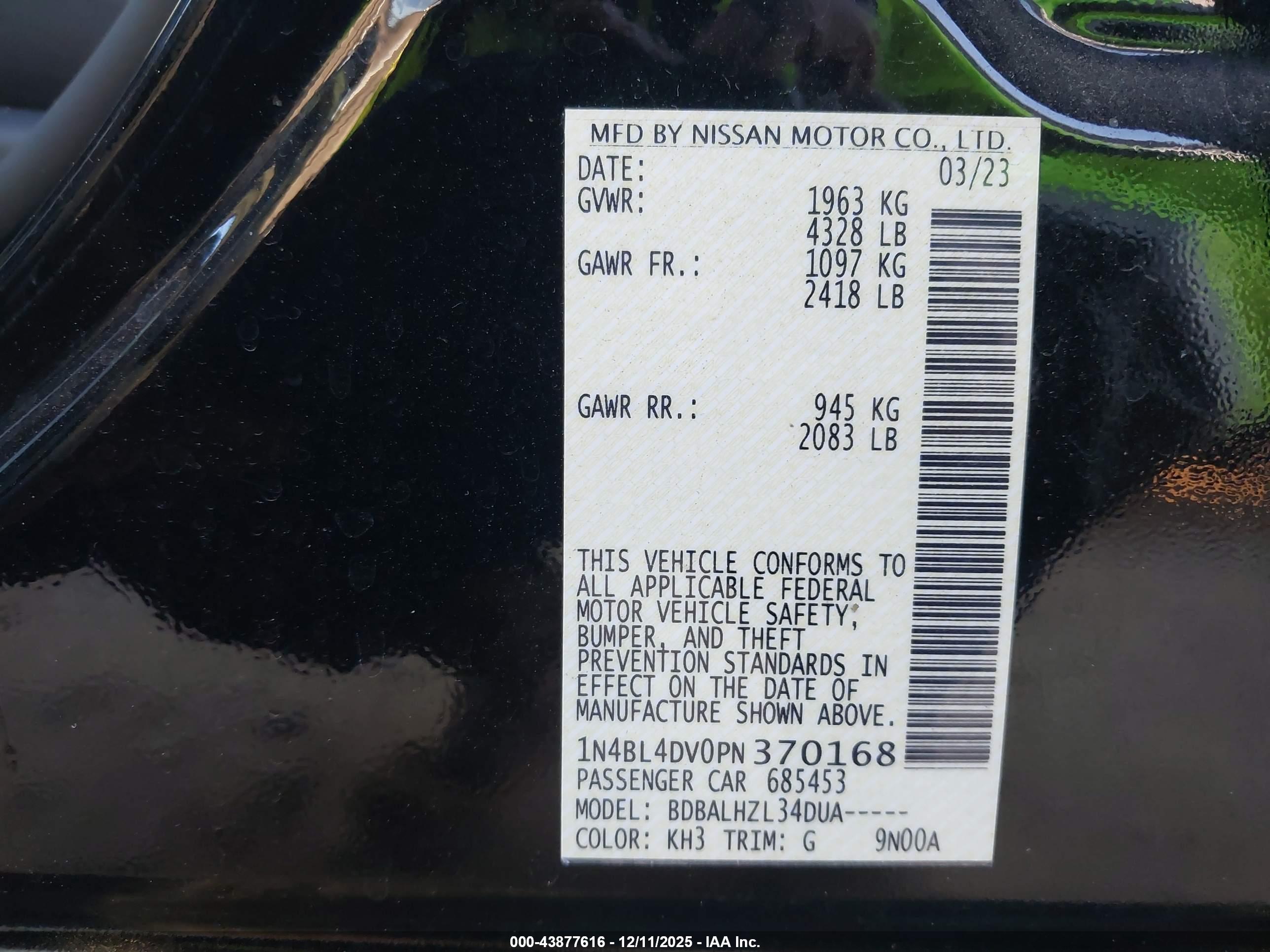 NISSAN ALTIMA image 9