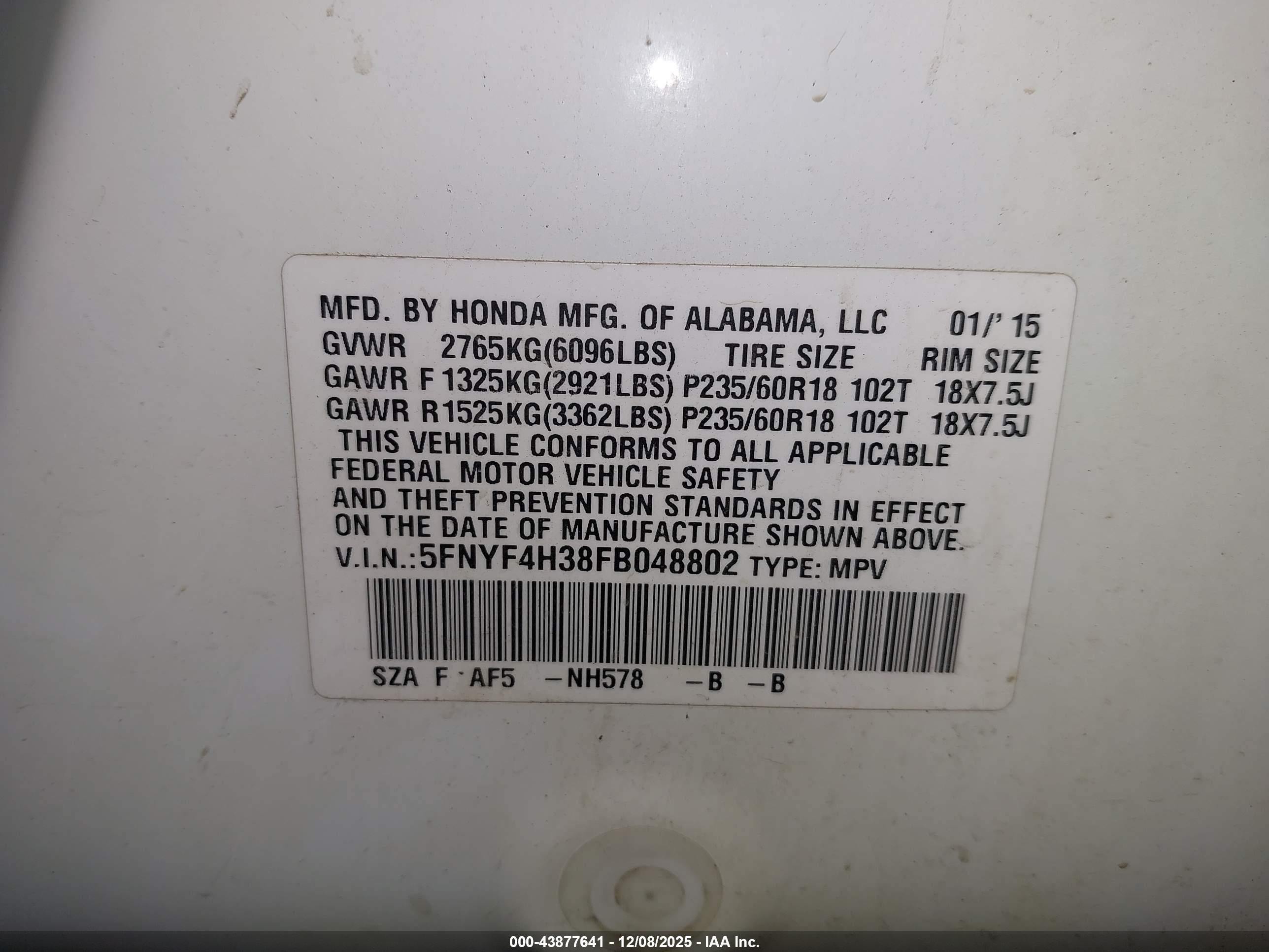 HONDA PILOT image 9