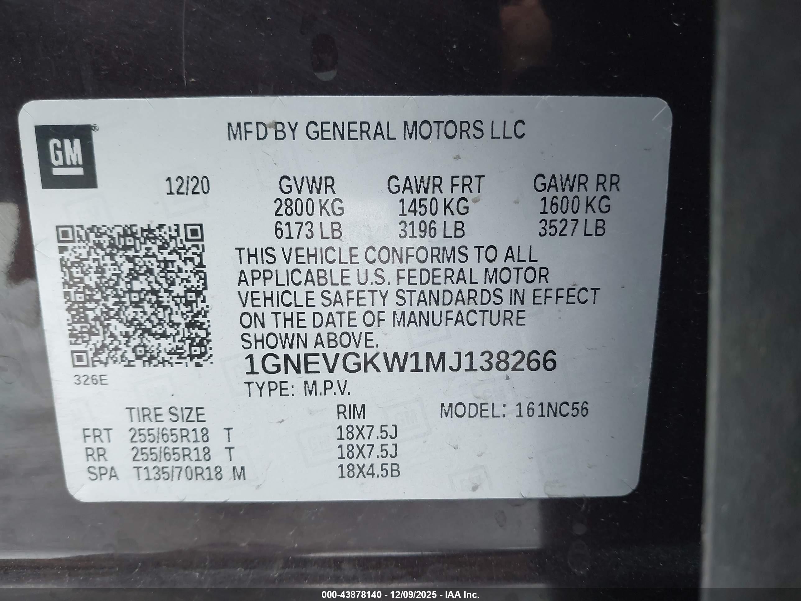 CHEVROLET TRAVERSE image 9