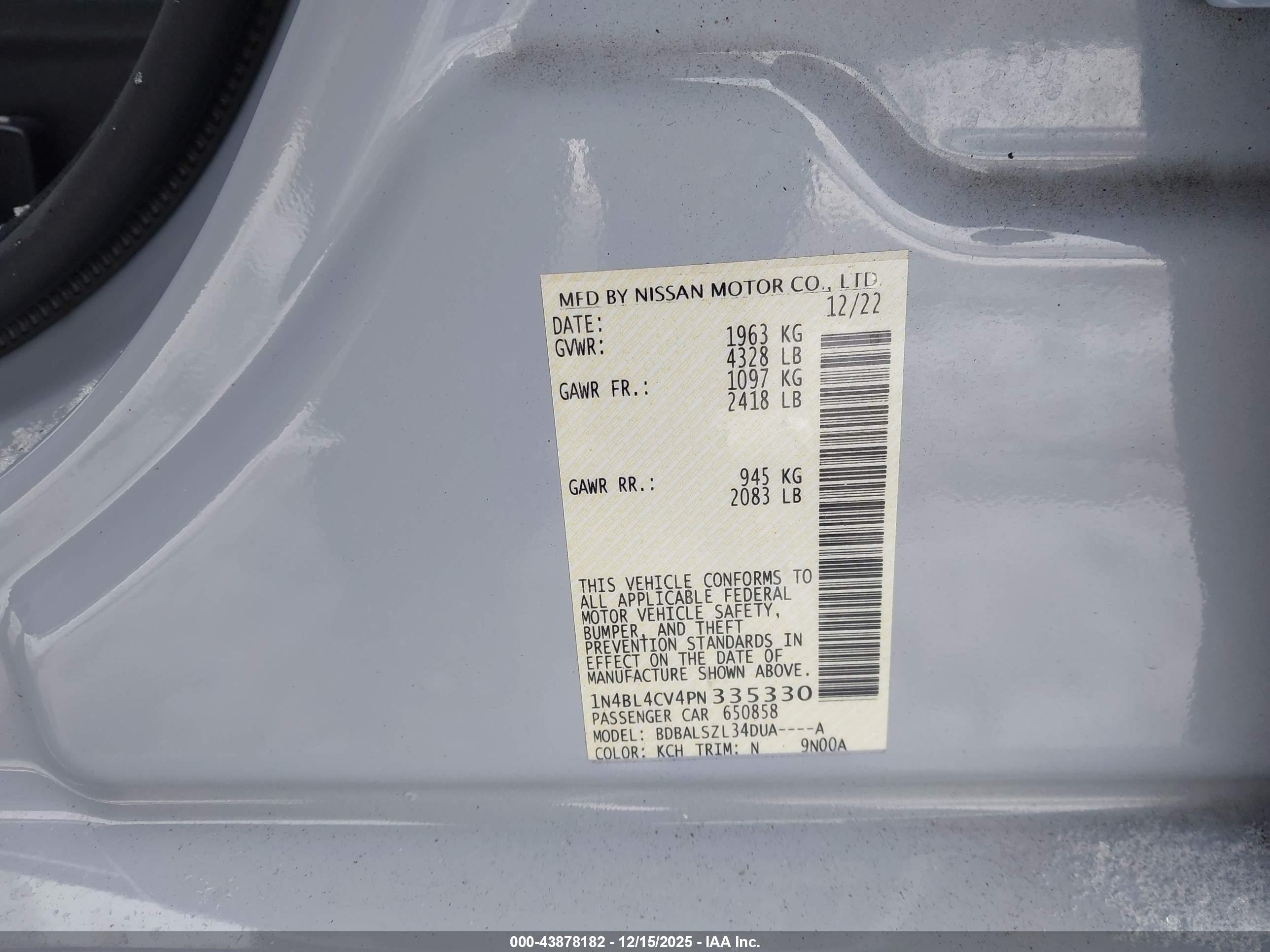 NISSAN ALTIMA image 9