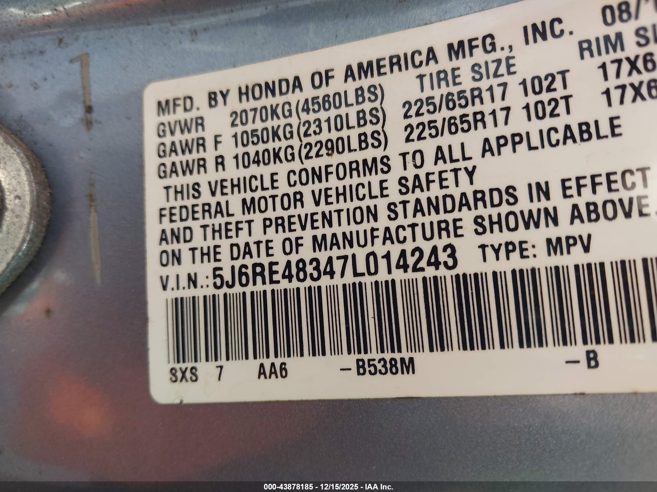 HONDA CR-V image 9